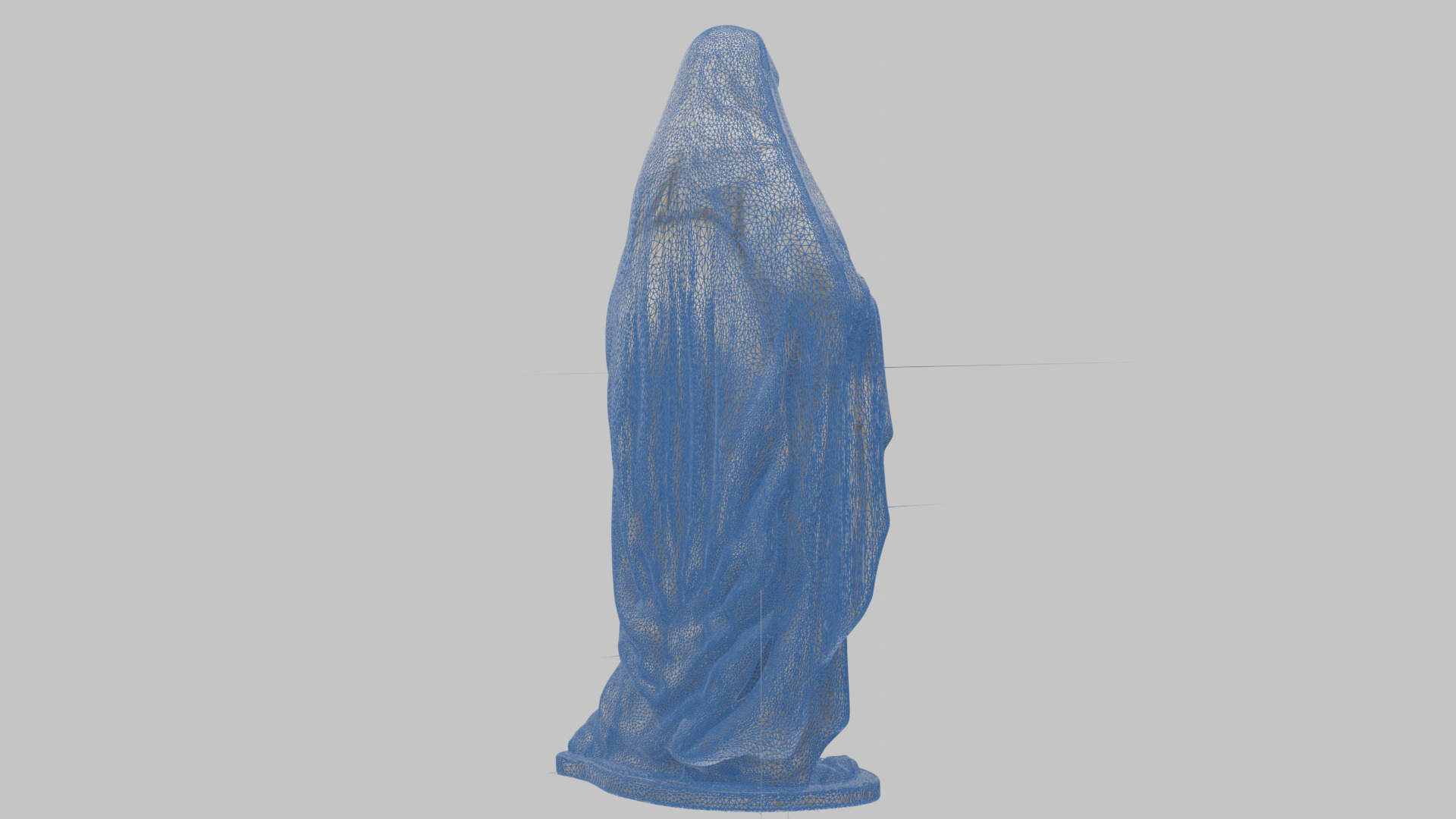 Marble Sculpture of Maria Virgen Mother Pregnant  Low-poly 3D model_39