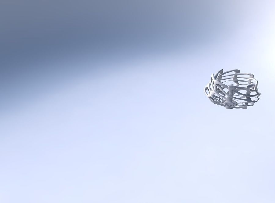 Bowl widening with interlacing lattice wide middle 3D print model_3