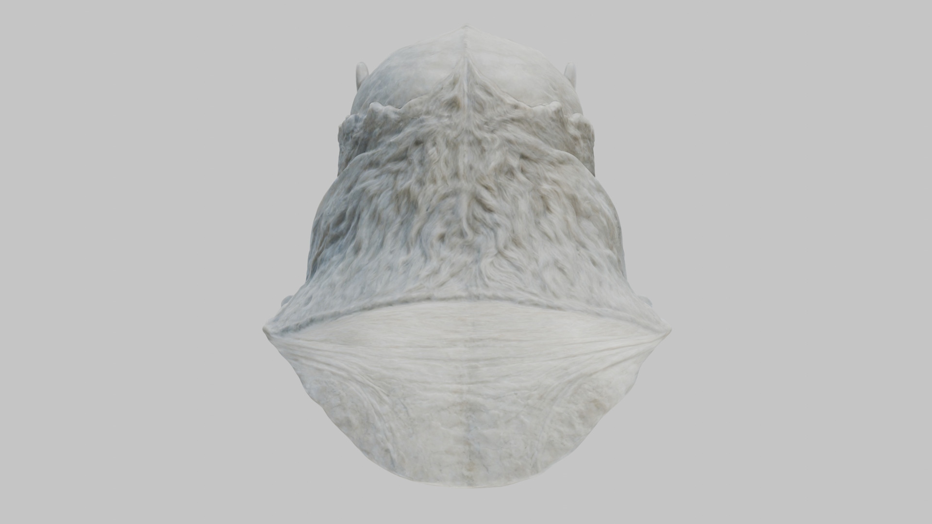 Marble Sculpture Head Bust of a Medieval Dead Knight Low-poly 3D model_8