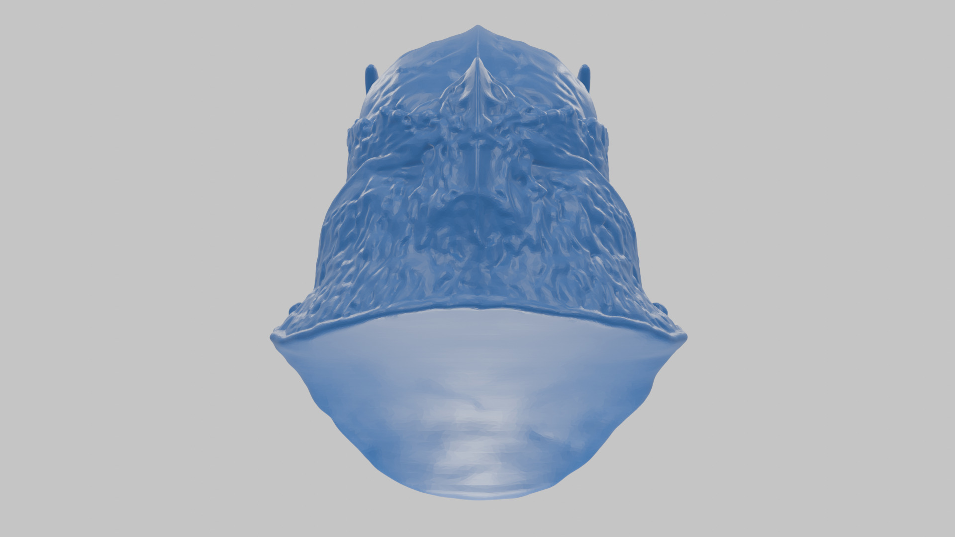 Marble Sculpture Head Bust of a Medieval Dead Knight Low-poly 3D model_40