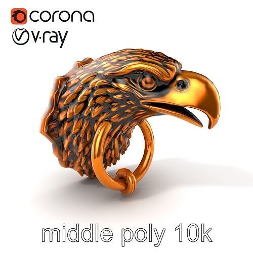 Majestic Eagle Head Knocker model pack Low-poly 3D model