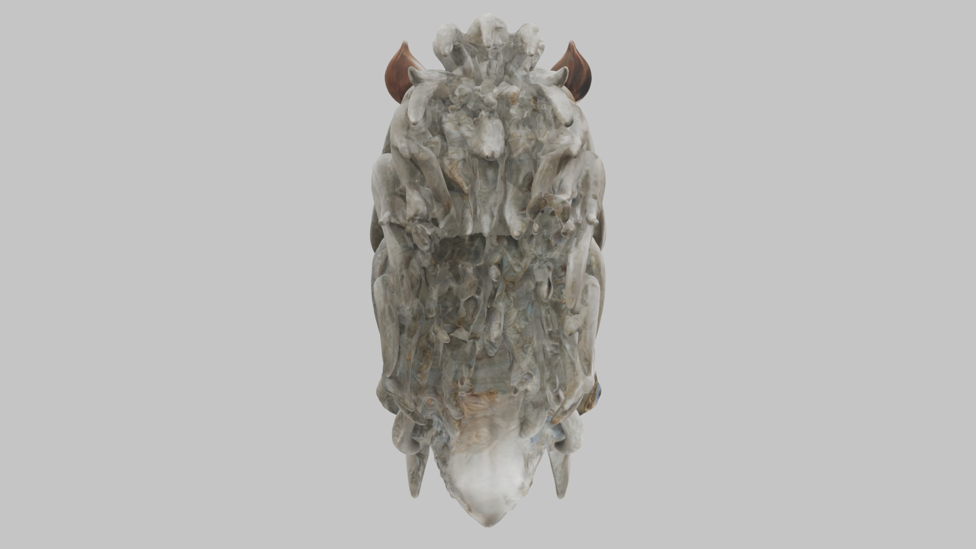 High-Detailed Fantasy Horse Head Bust 2 textures versions Low-poly 3D model_36