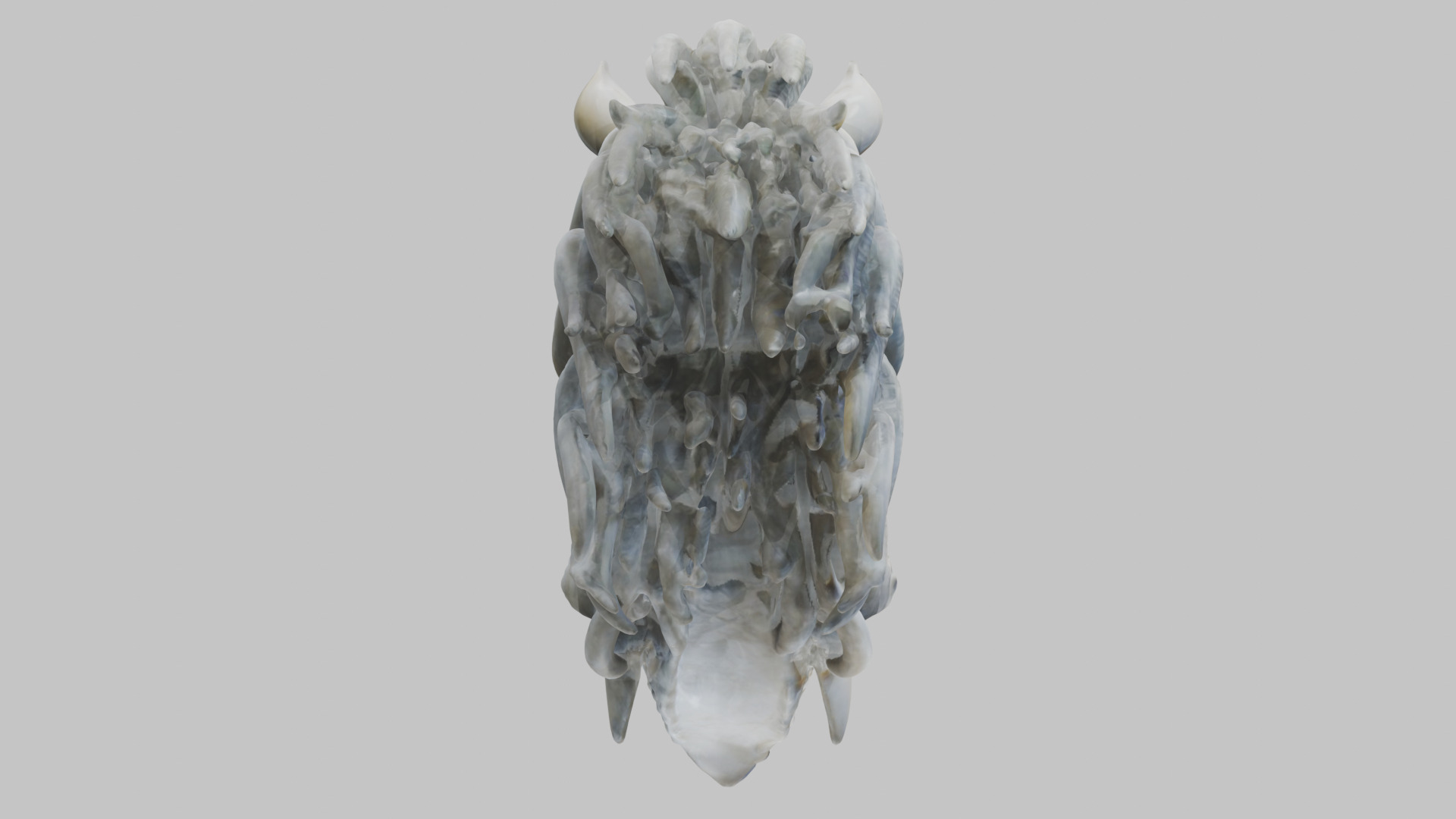 High-Detailed Fantasy Horse Head Bust 2 textures versions Low-poly 3D model_4