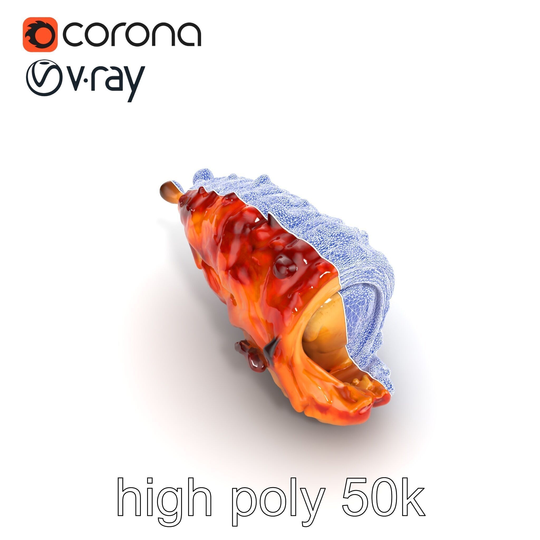 Roasted Schweinshaxe Crispy Texture Model Pack Low-poly 3D model_20