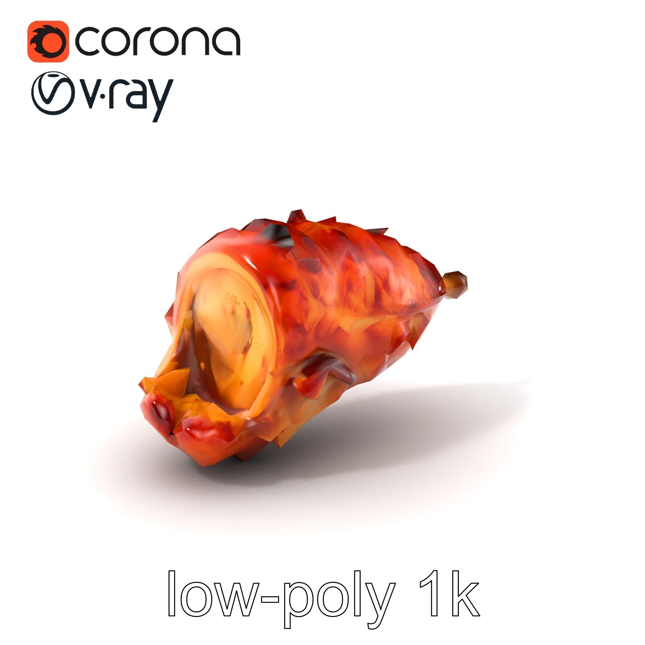 Roasted Schweinshaxe Crispy Texture Model Pack Low-poly 3D model_5