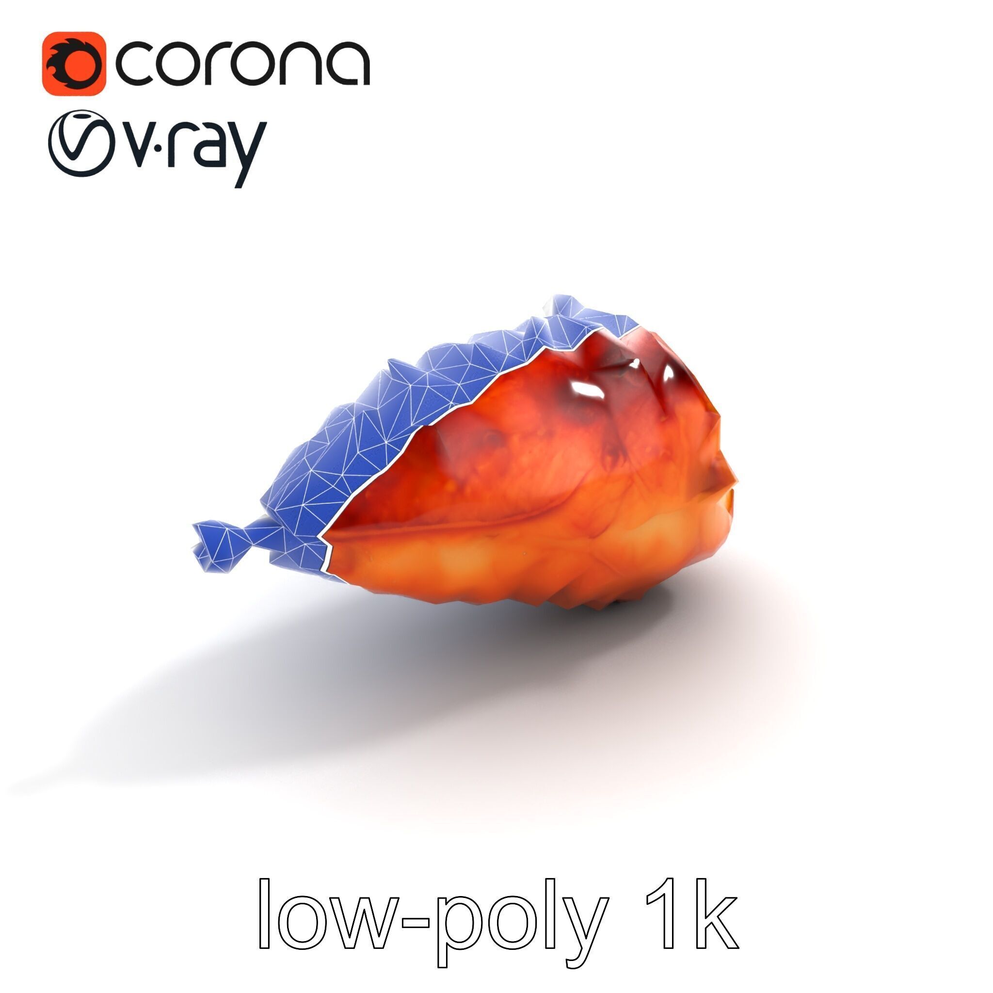 Roasted Schweinshaxe Crispy Texture Model Pack Low-poly 3D model_12