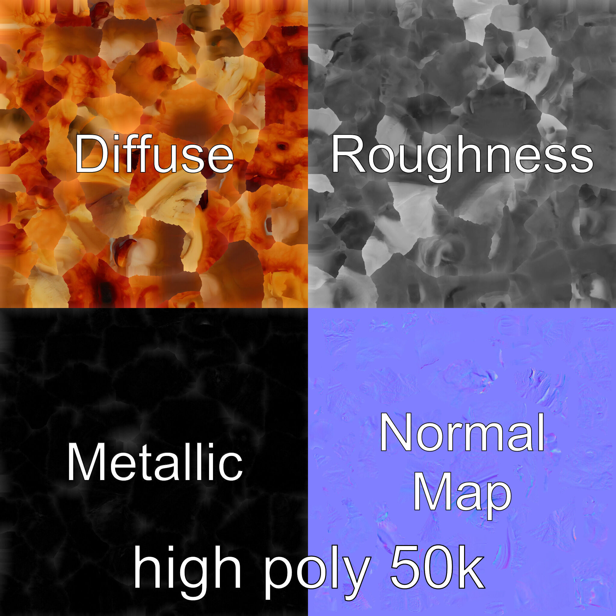 Roasted Schweinshaxe Crispy Texture Model Pack Low-poly 3D model_3