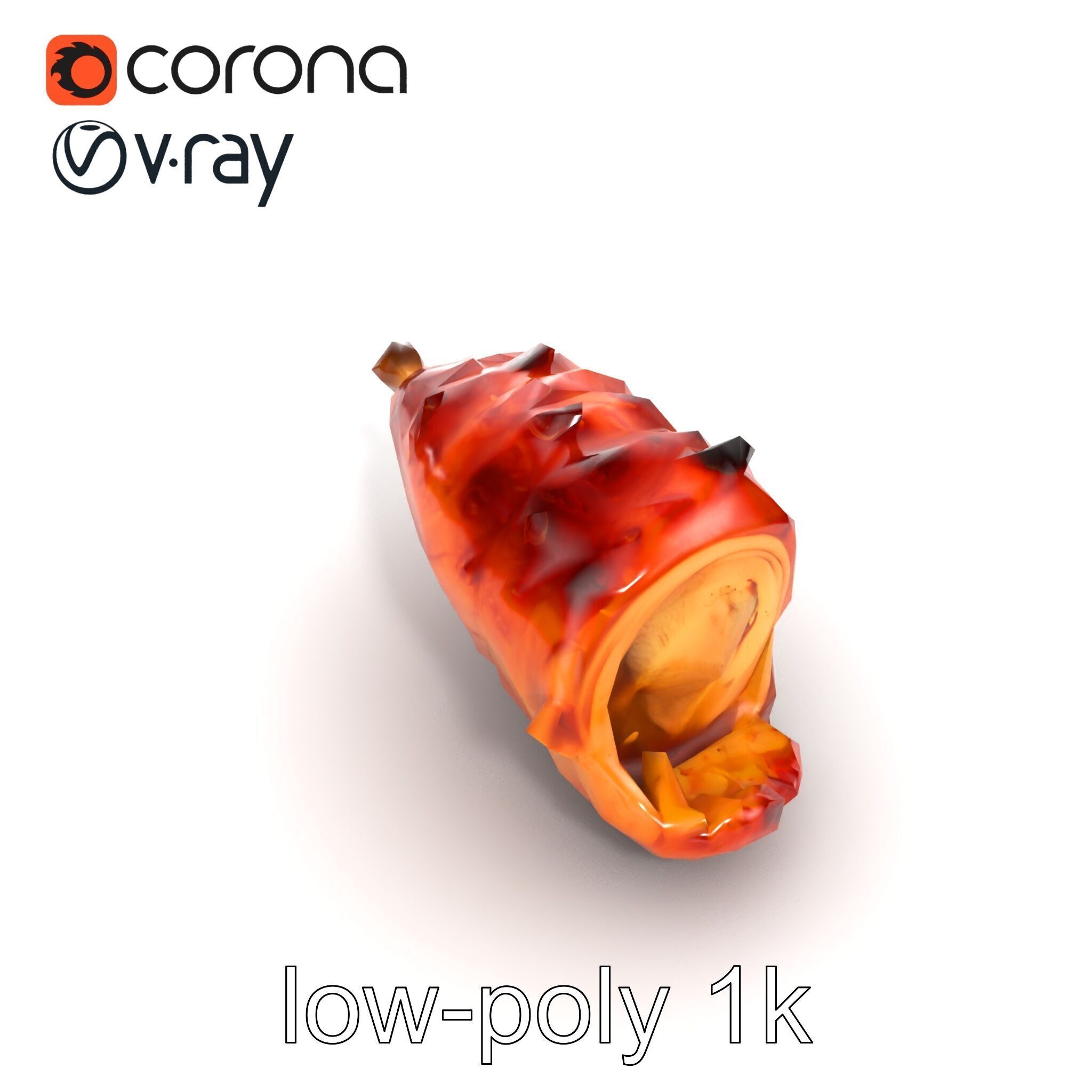 Roasted Schweinshaxe Crispy Texture Model Pack Low-poly 3D model_13