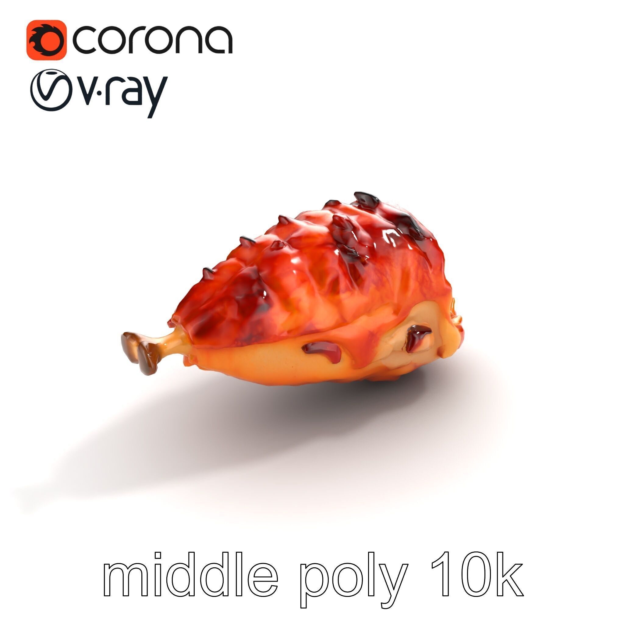 Roasted Schweinshaxe Crispy Texture Model Pack Low-poly 3D model_8