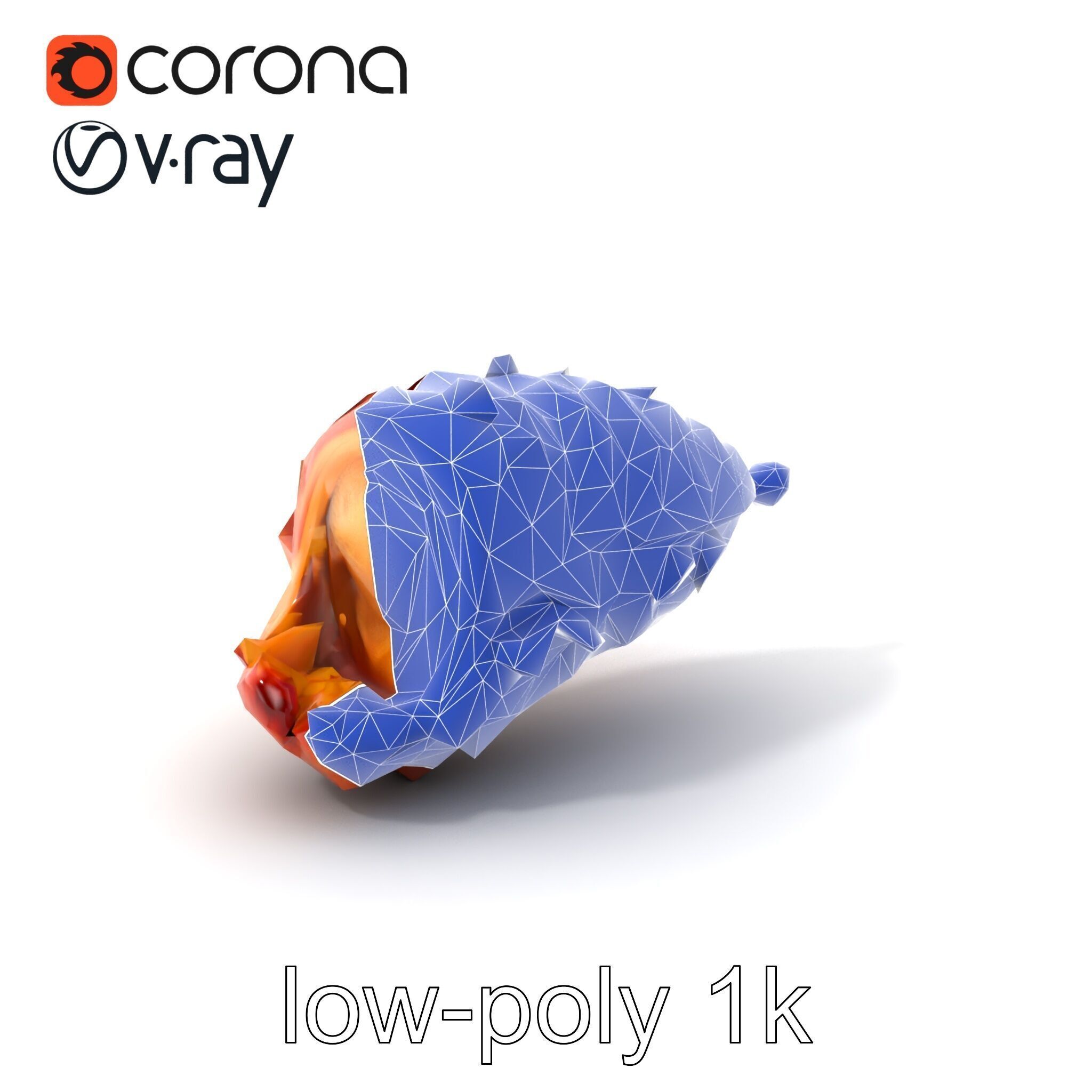 Roasted Schweinshaxe Crispy Texture Model Pack Low-poly 3D model_7