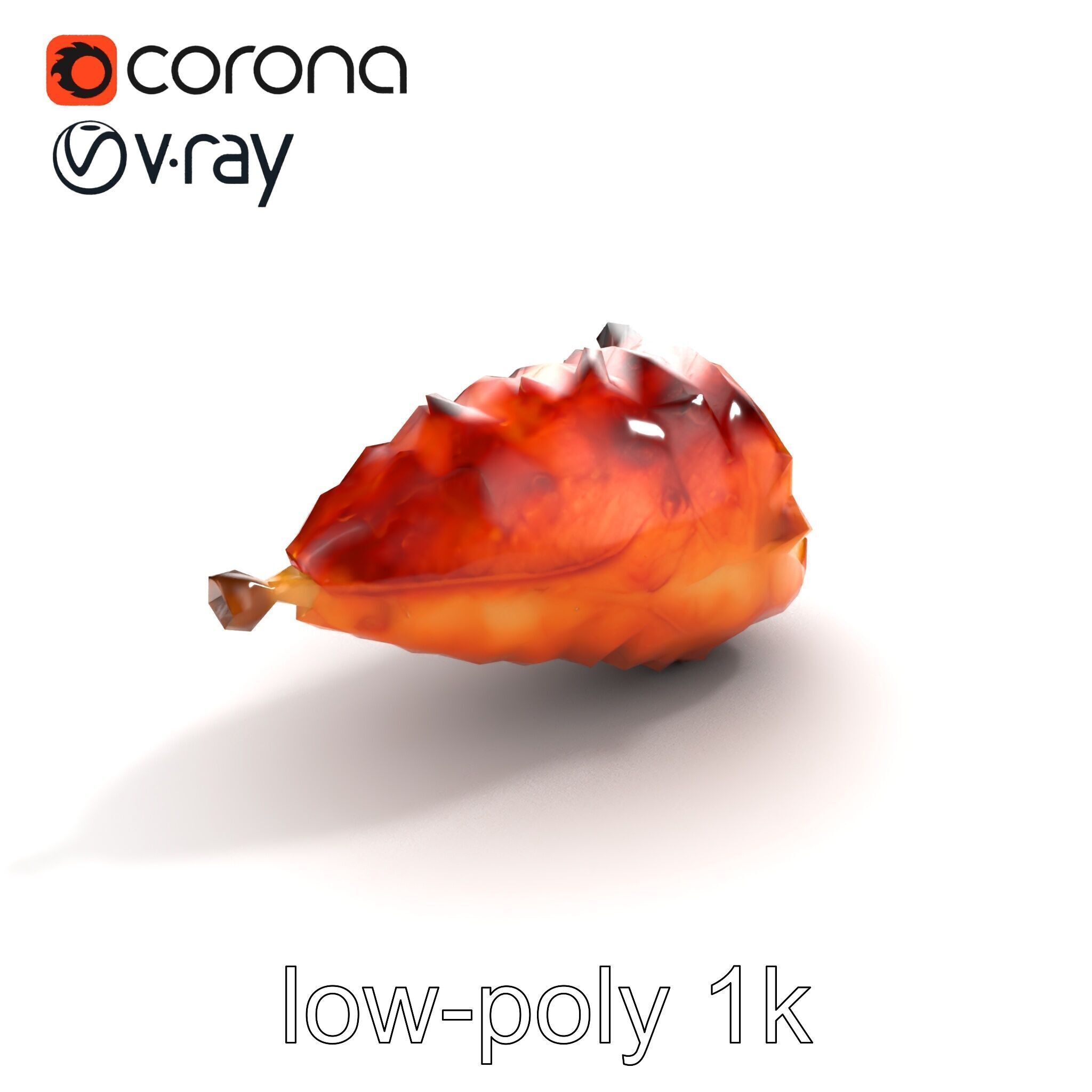 Roasted Schweinshaxe Crispy Texture Model Pack Low-poly 3D model_9