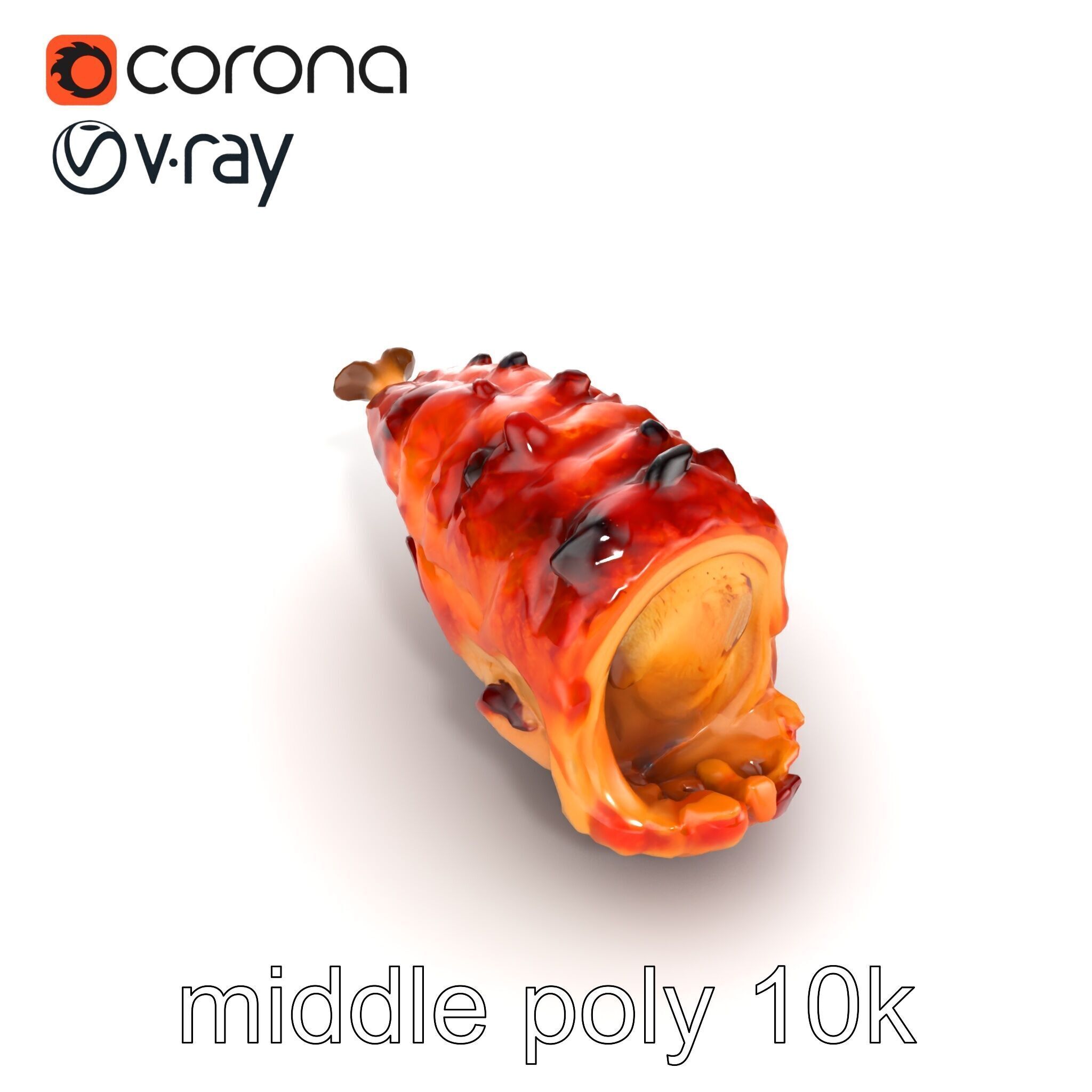 Roasted Schweinshaxe Crispy Texture Model Pack Low-poly 3D model_15