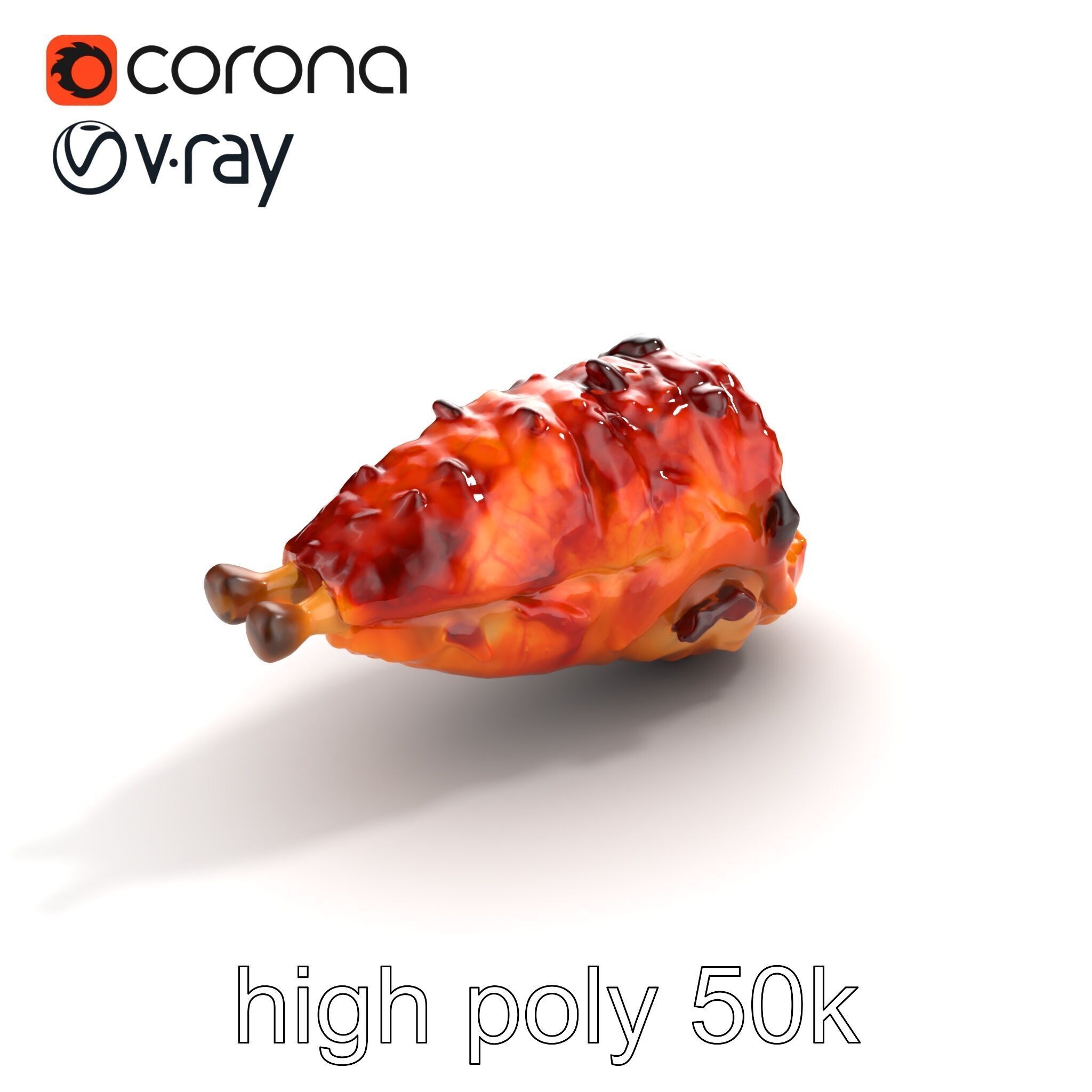 Roasted Schweinshaxe Crispy Texture Model Pack Low-poly 3D model_19