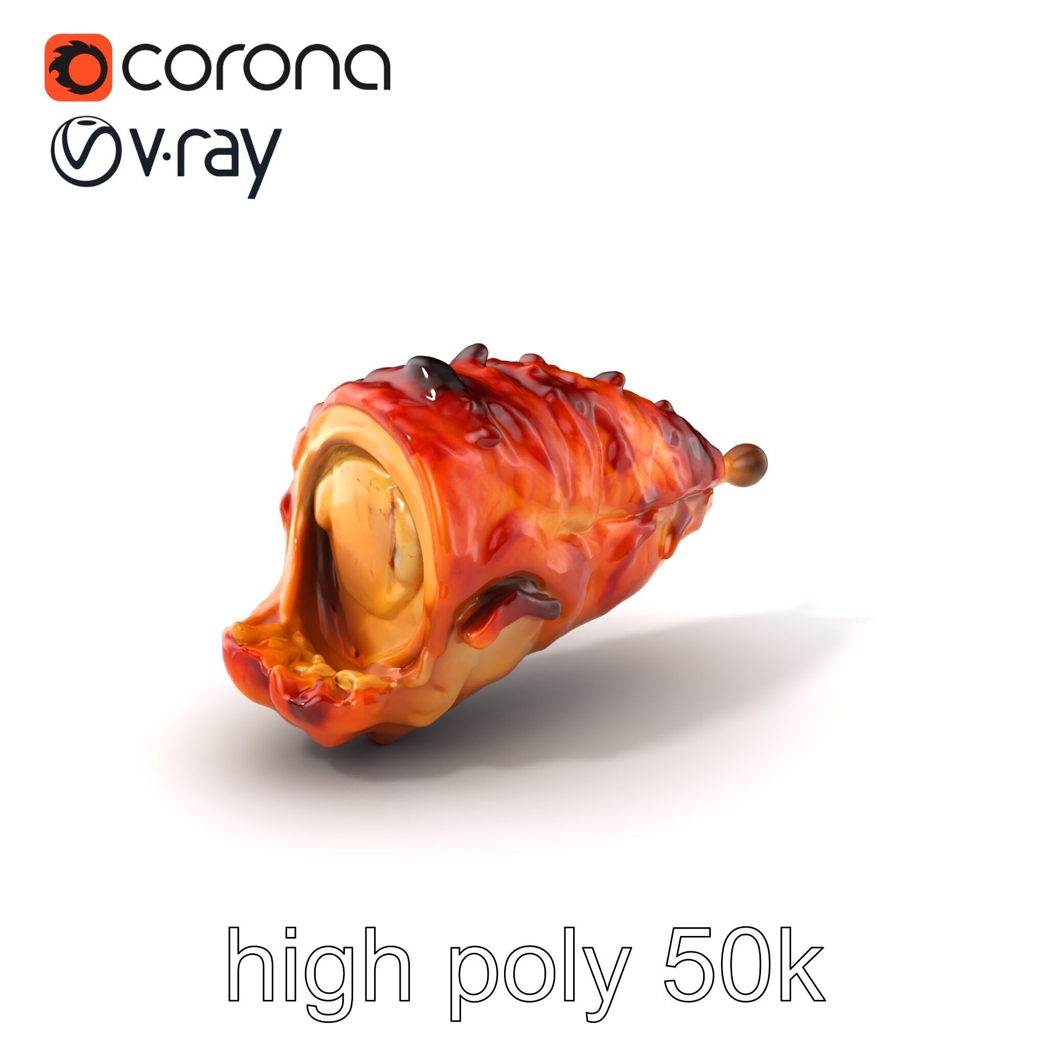 Roasted Schweinshaxe Crispy Texture Model Pack Low-poly 3D model_2