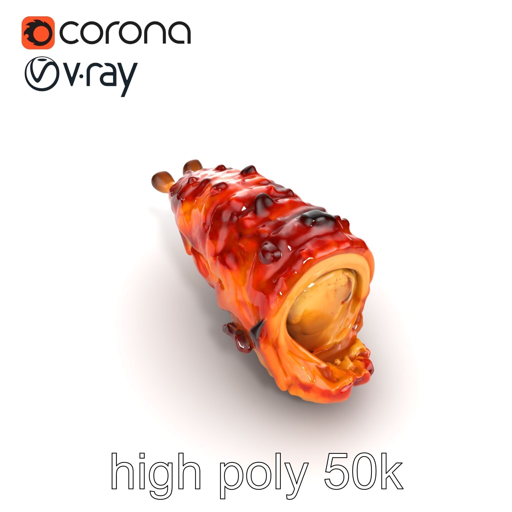 Roasted Schweinshaxe Crispy Texture Model Pack Low-poly 3D model_16