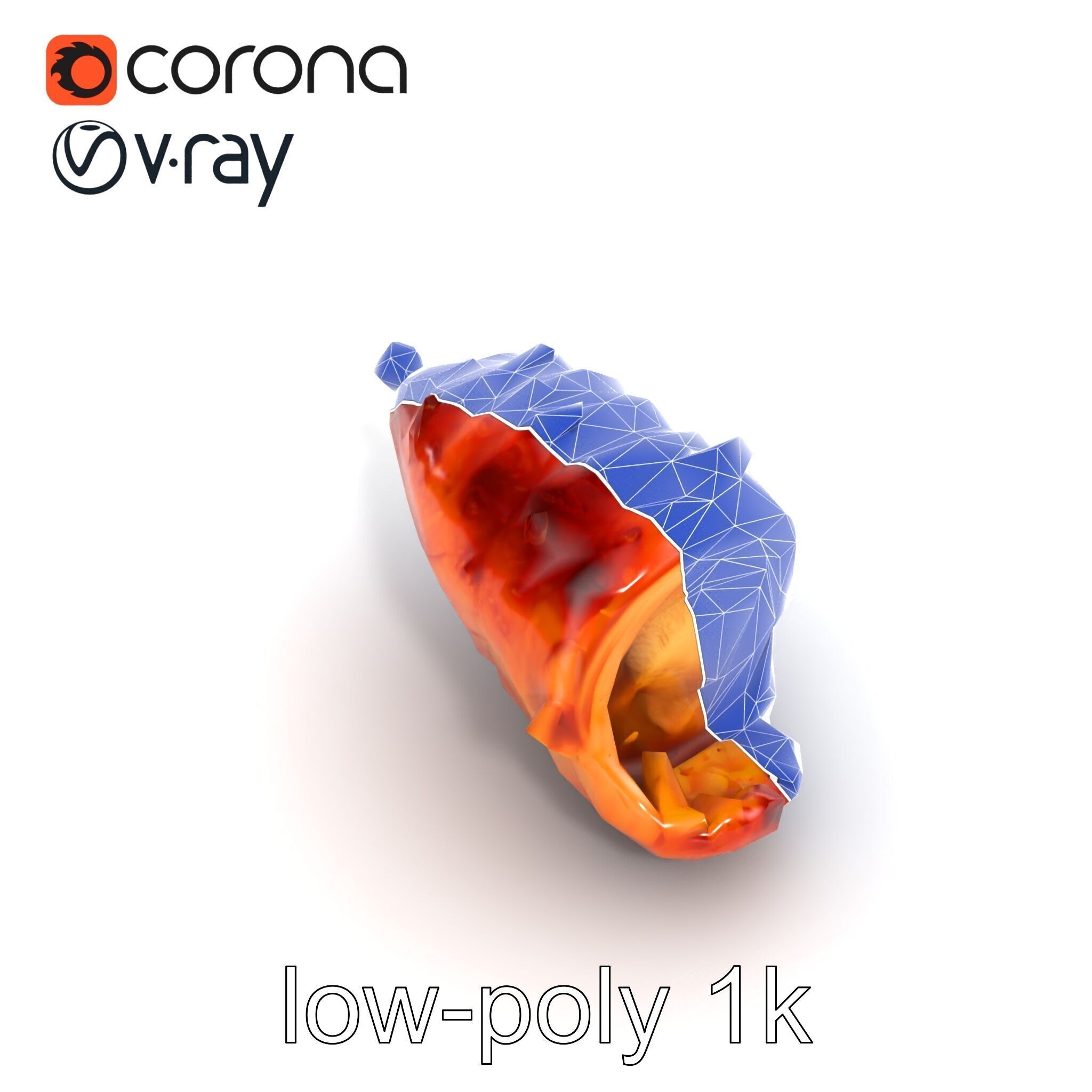 Roasted Schweinshaxe Crispy Texture Model Pack Low-poly 3D model_14