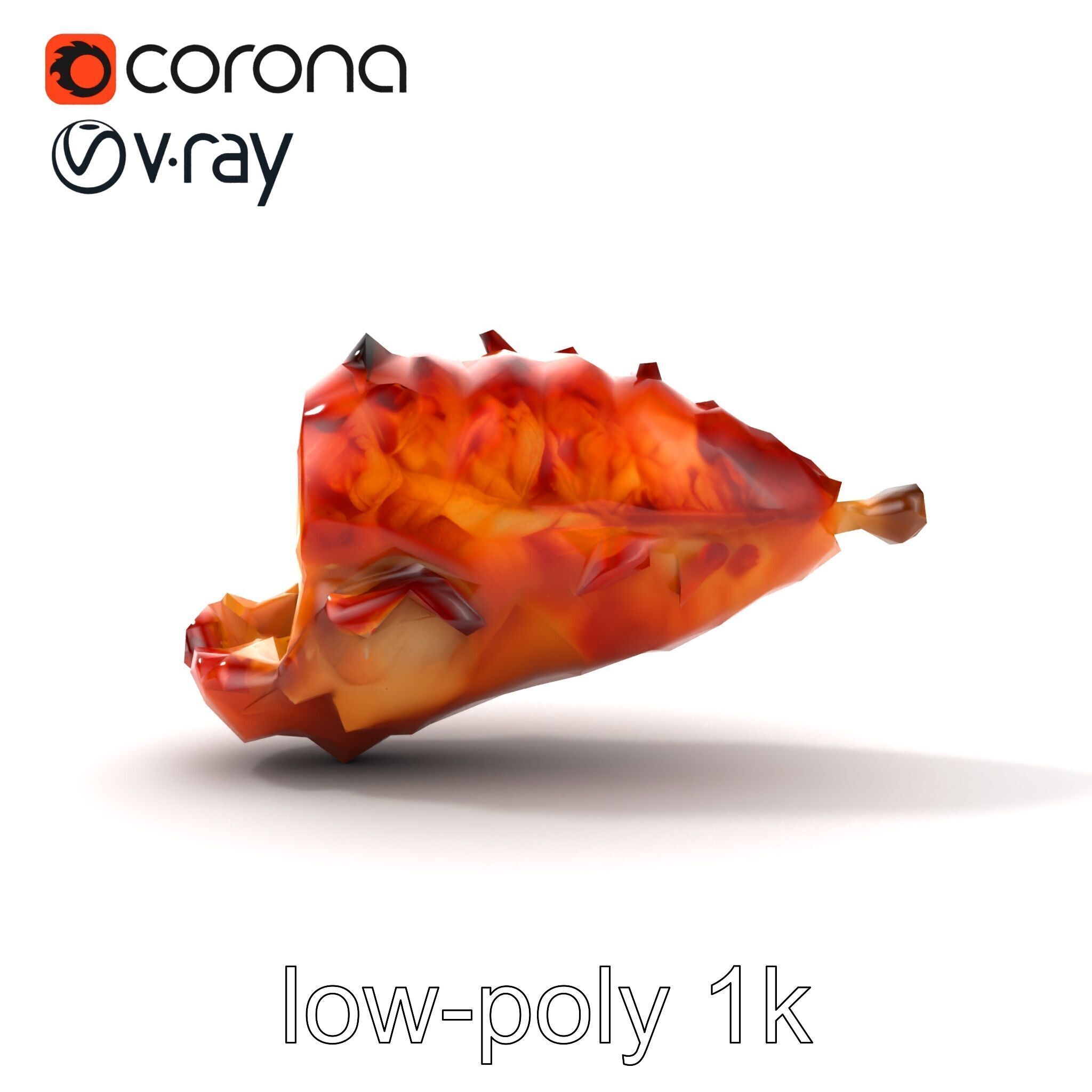 Roasted Schweinshaxe Crispy Texture Model Pack Low-poly 3D model_18