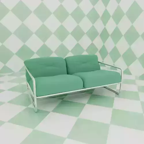 green sofa