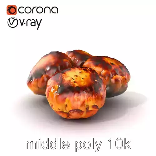 Detailed Frikadellen Meat Patties model pack