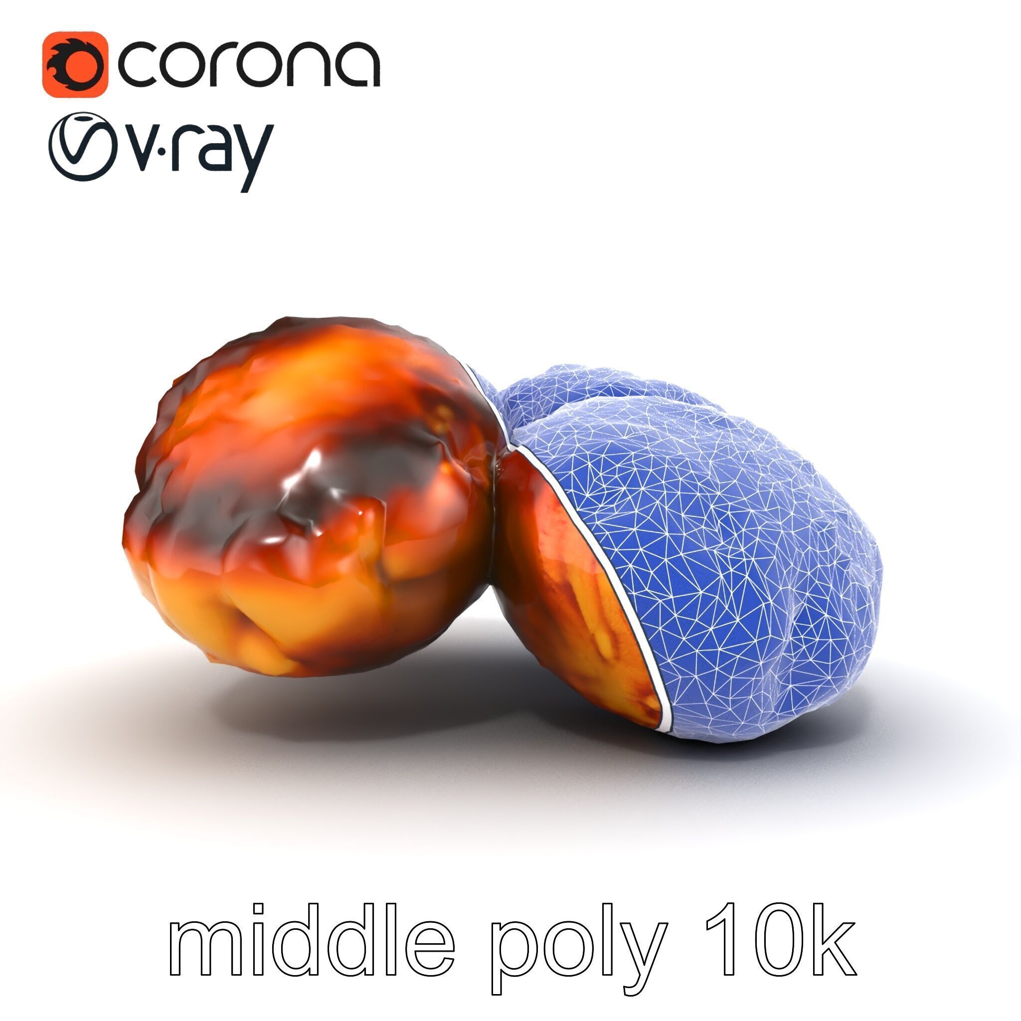 Detailed Frikadellen Meat Patties model pack Low-poly 3D model_26