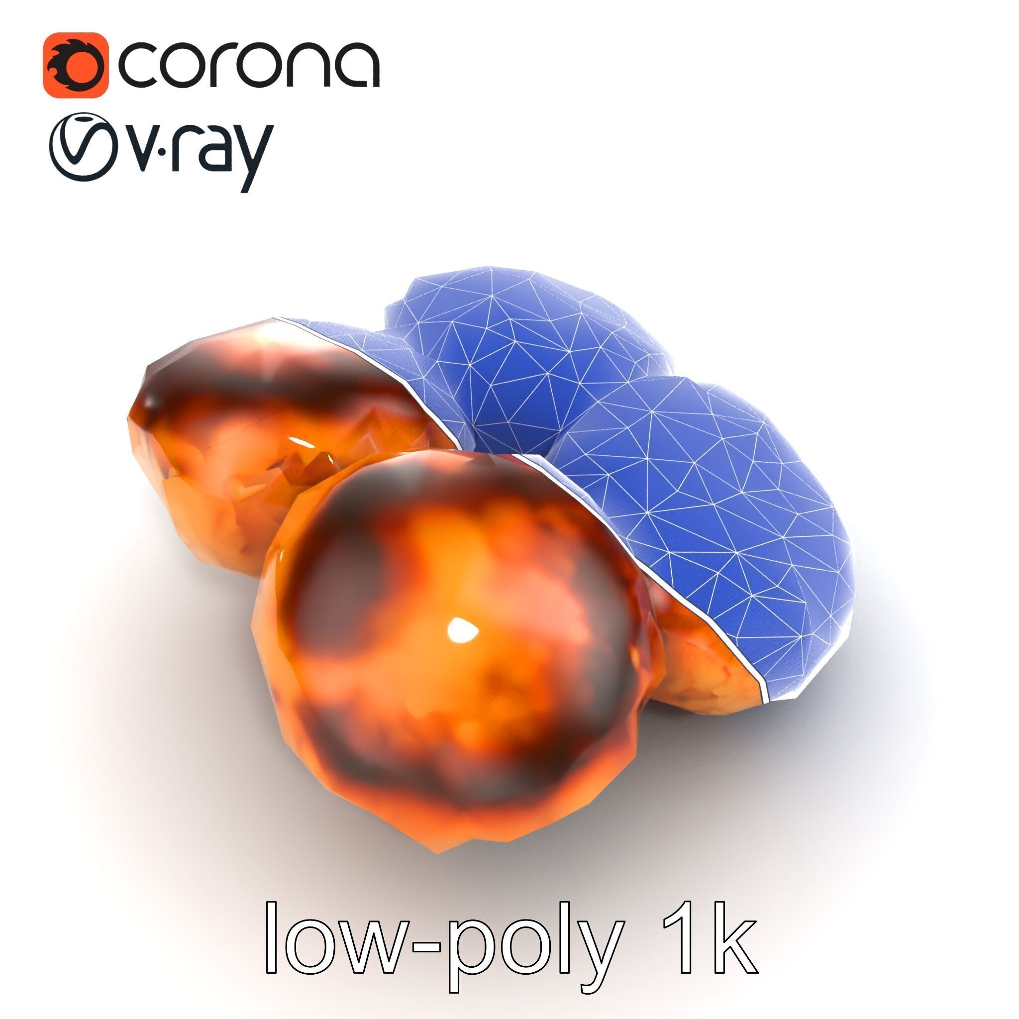 Detailed Frikadellen Meat Patties model pack Low-poly 3D model_27