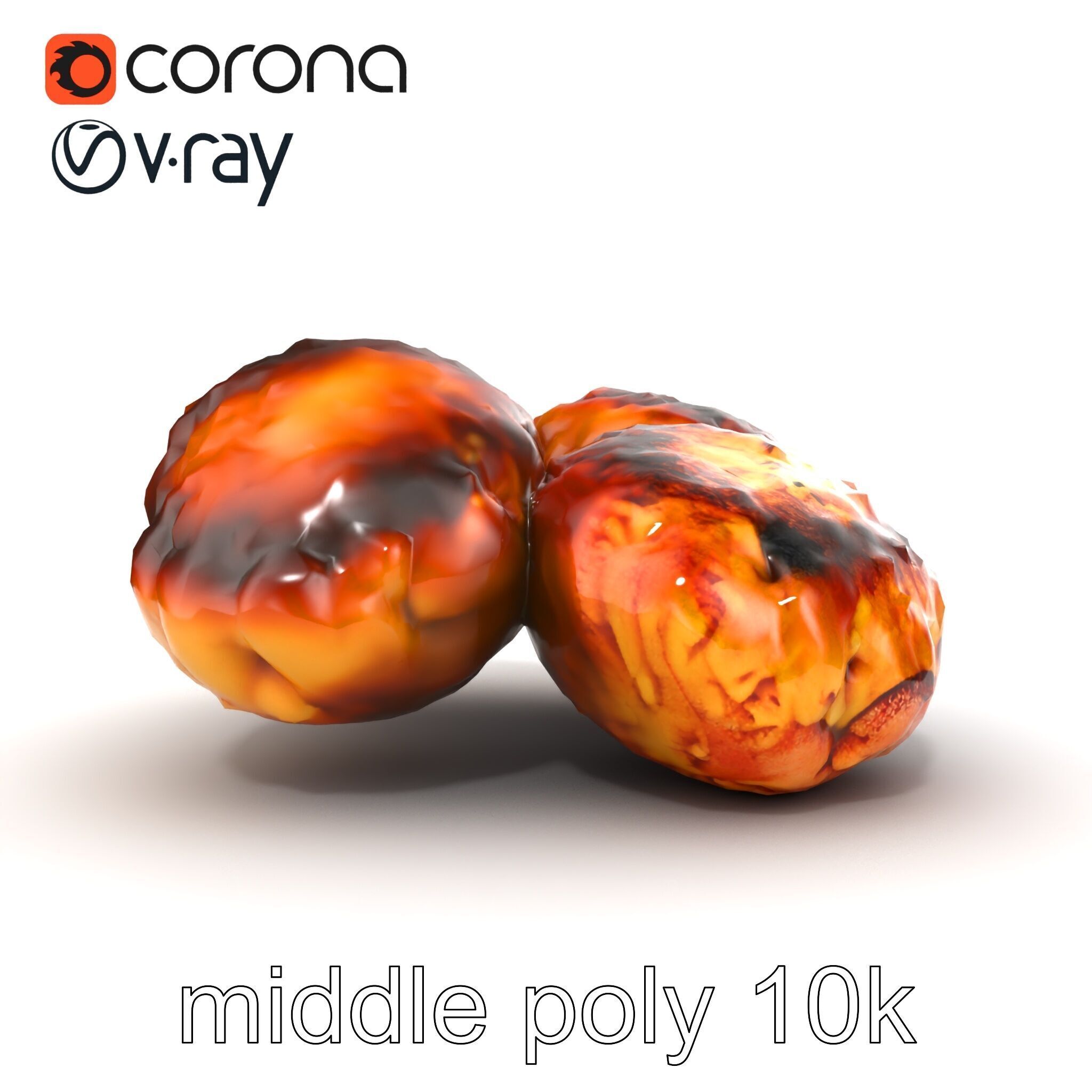 Detailed Frikadellen Meat Patties model pack Low-poly 3D model_29