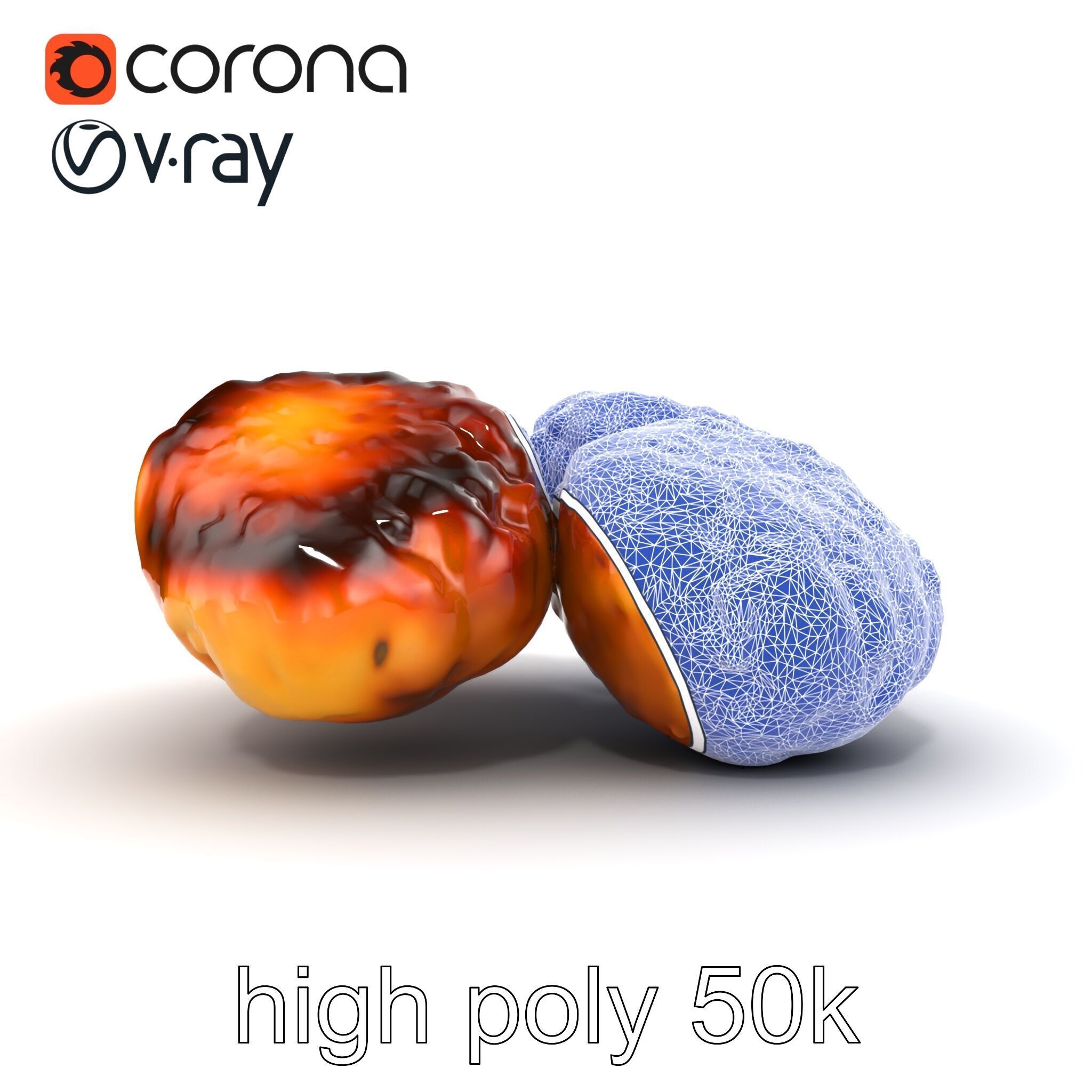 Detailed Frikadellen Meat Patties model pack Low-poly 3D model_20