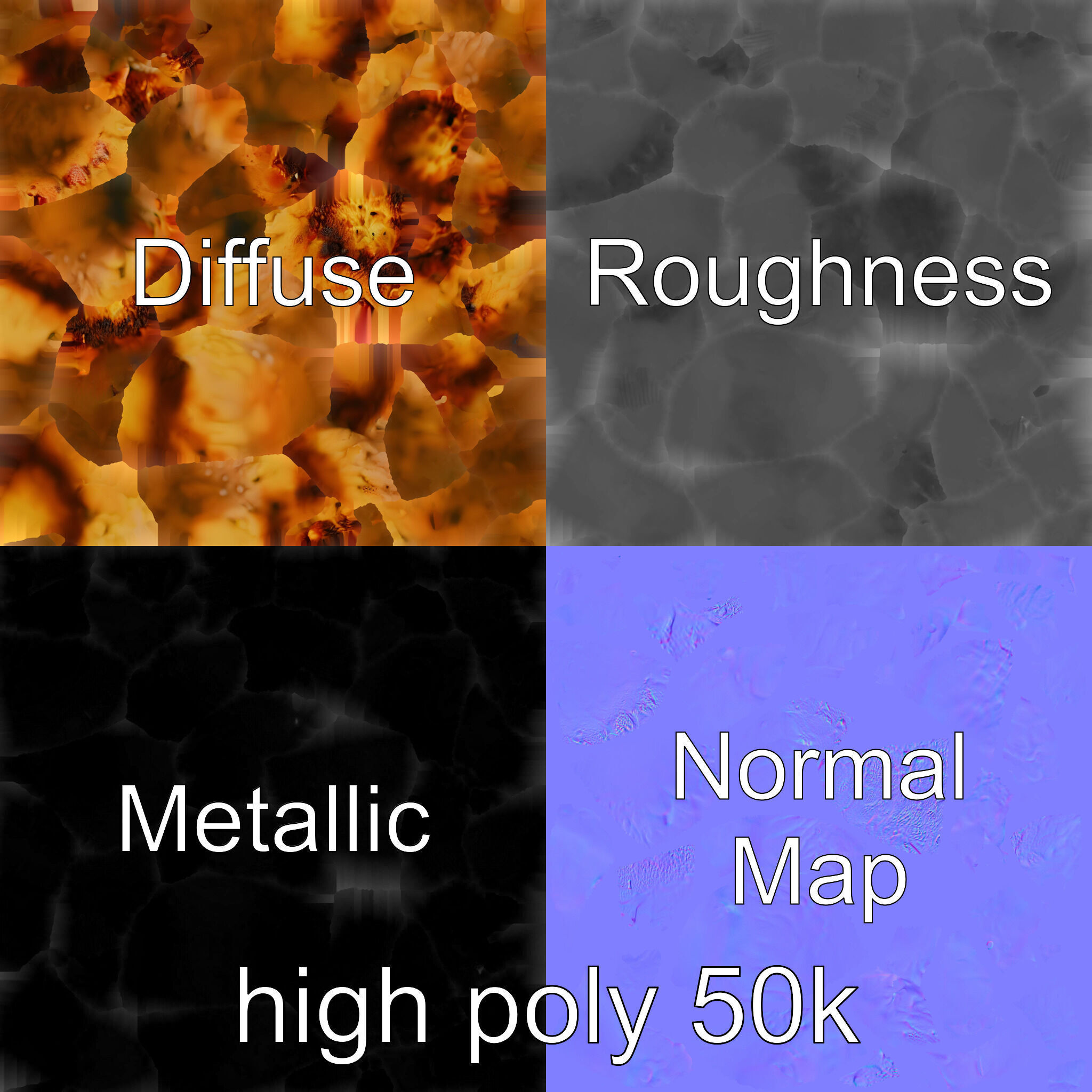 Detailed Frikadellen Meat Patties model pack Low-poly 3D model_3