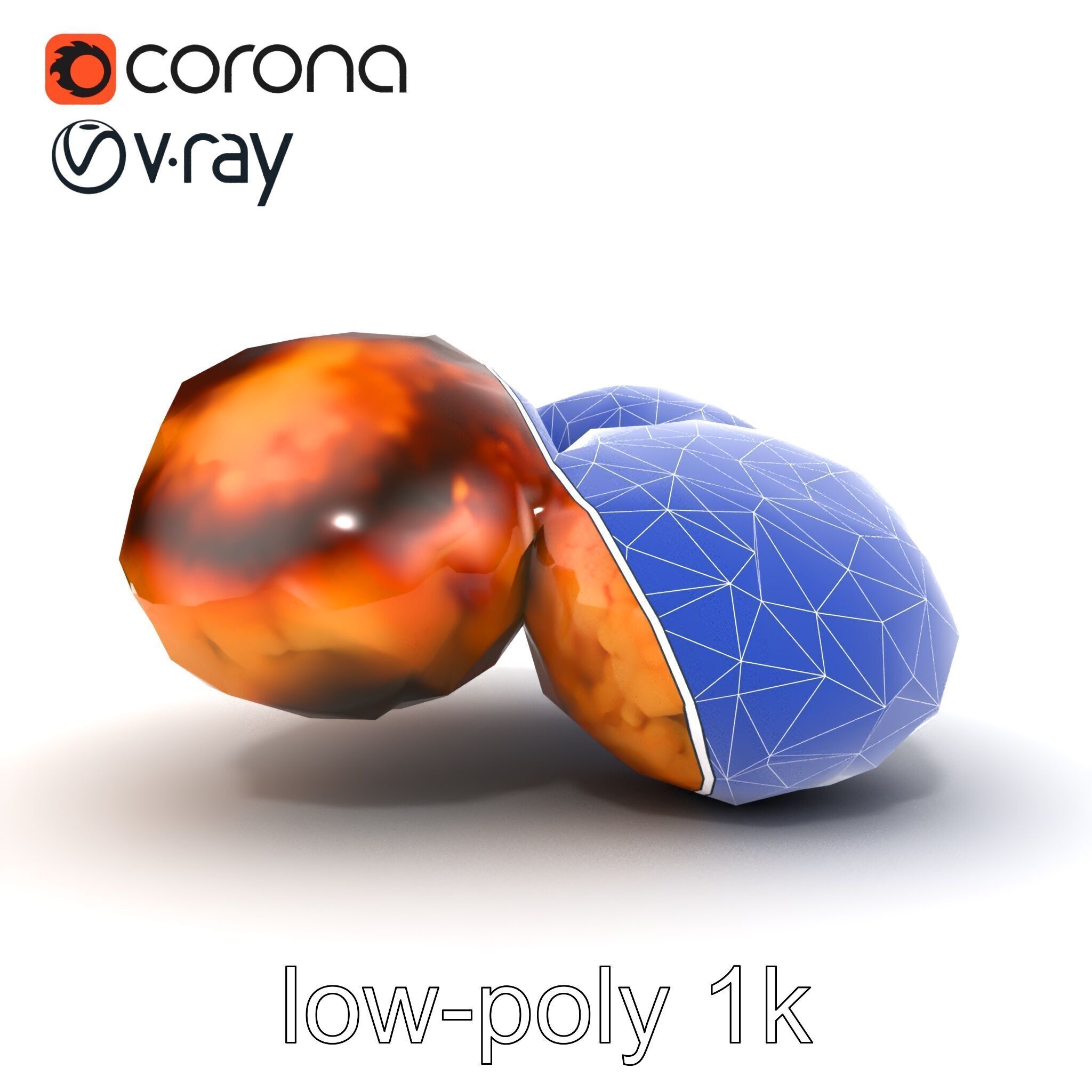 Detailed Frikadellen Meat Patties model pack Low-poly 3D model_25