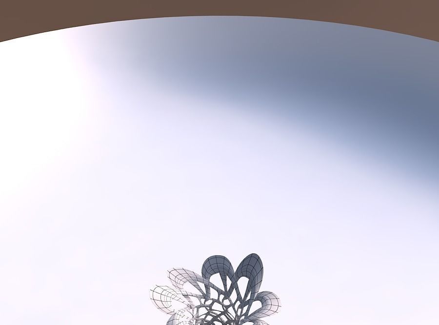 Bowl widening with interlacing sharp edged lattice streched a... 3D print model_5