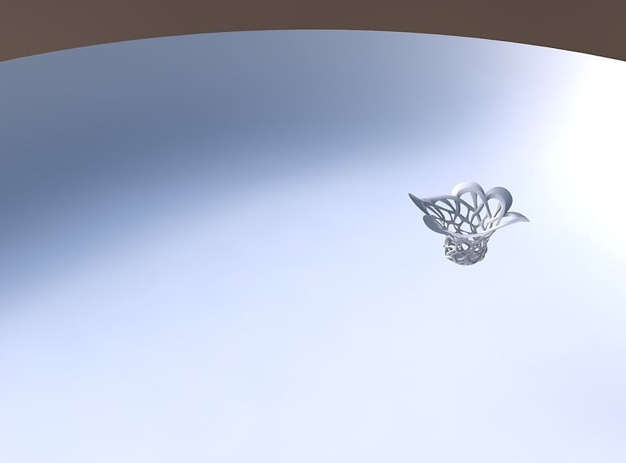 Bowl widening with interlacing sharp edged lattice streched a... 3D print model_3