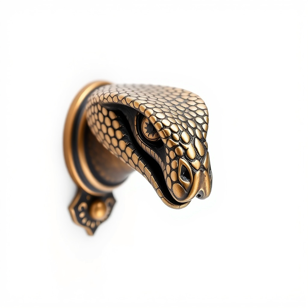 Serpent Bronze Door Handle model pack Low-poly 3D model_4