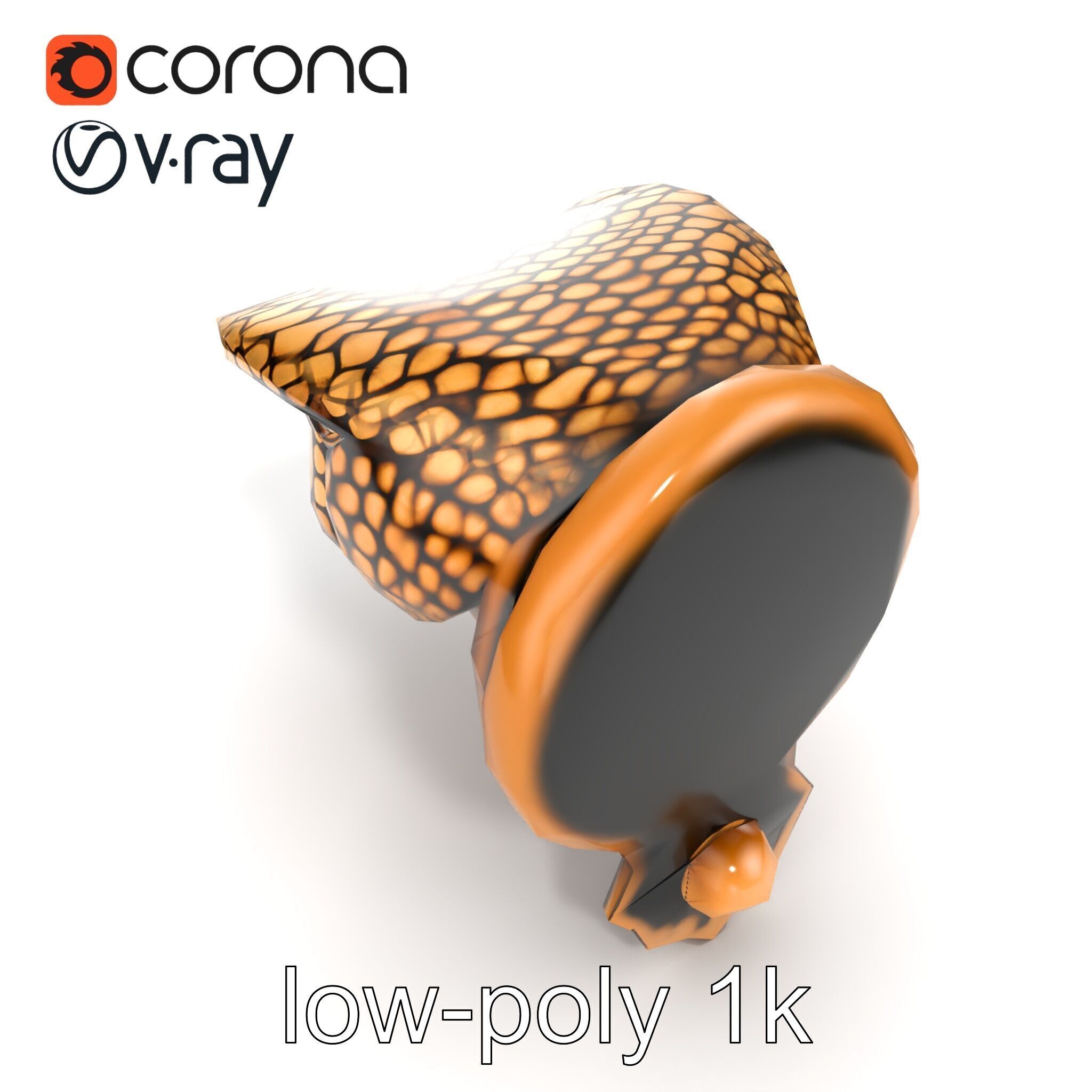 Serpent Bronze Door Handle model pack Low-poly 3D model_20