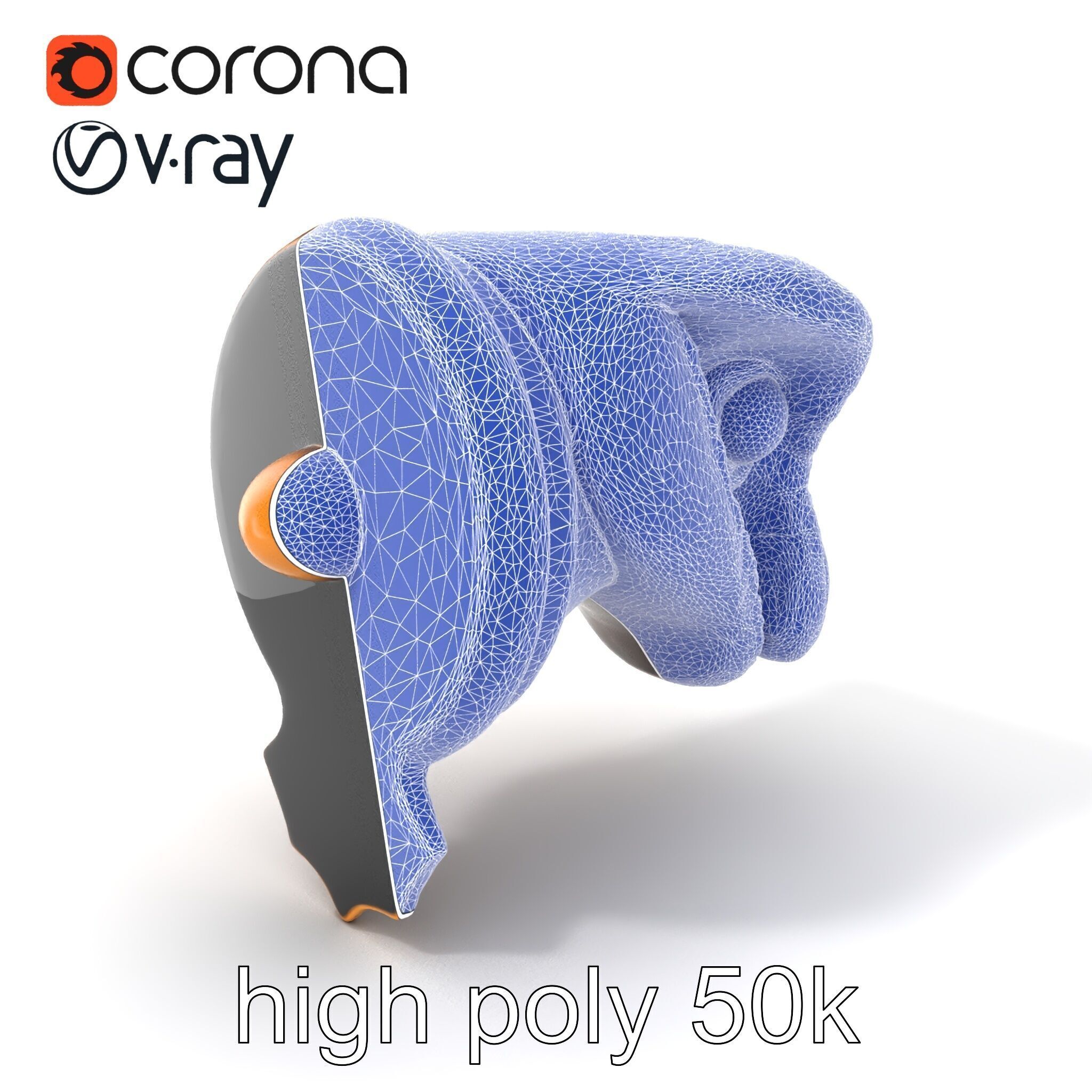 Serpent Bronze Door Handle model pack Low-poly 3D model_10