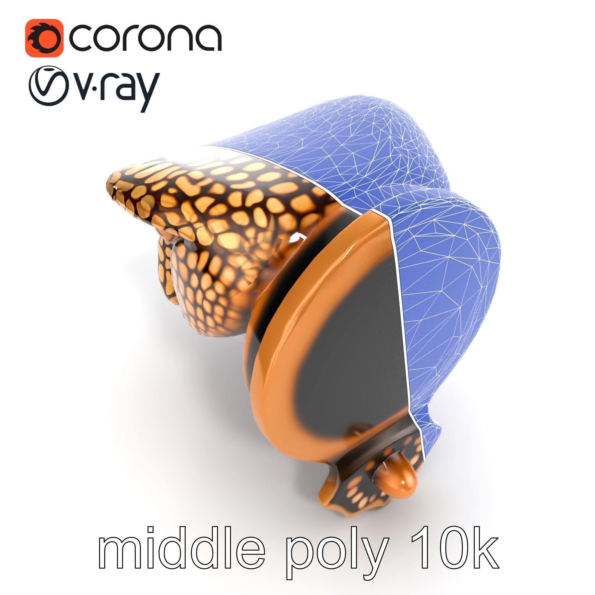 Serpent Bronze Door Handle model pack Low-poly 3D model_32