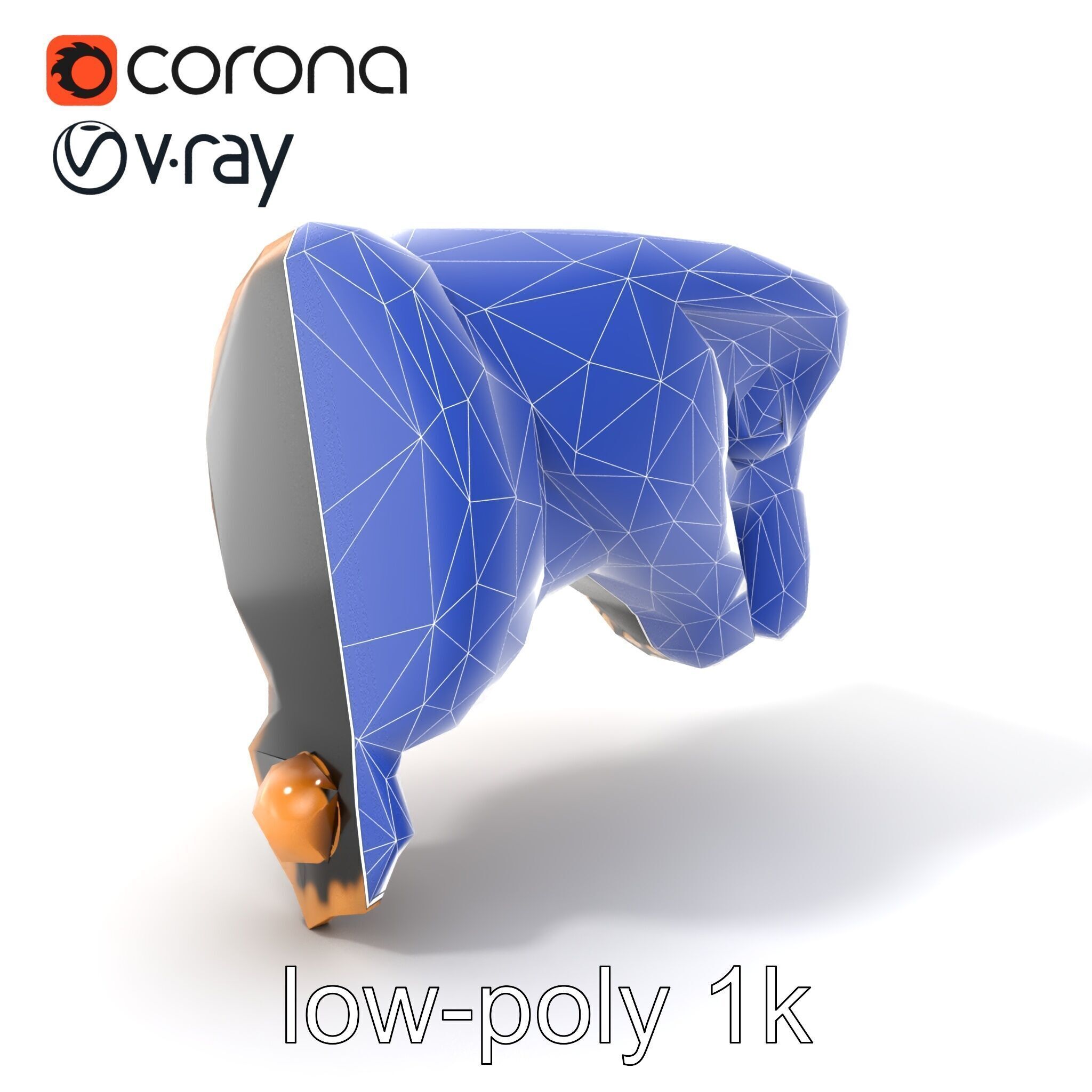 Serpent Bronze Door Handle model pack Low-poly 3D model_7