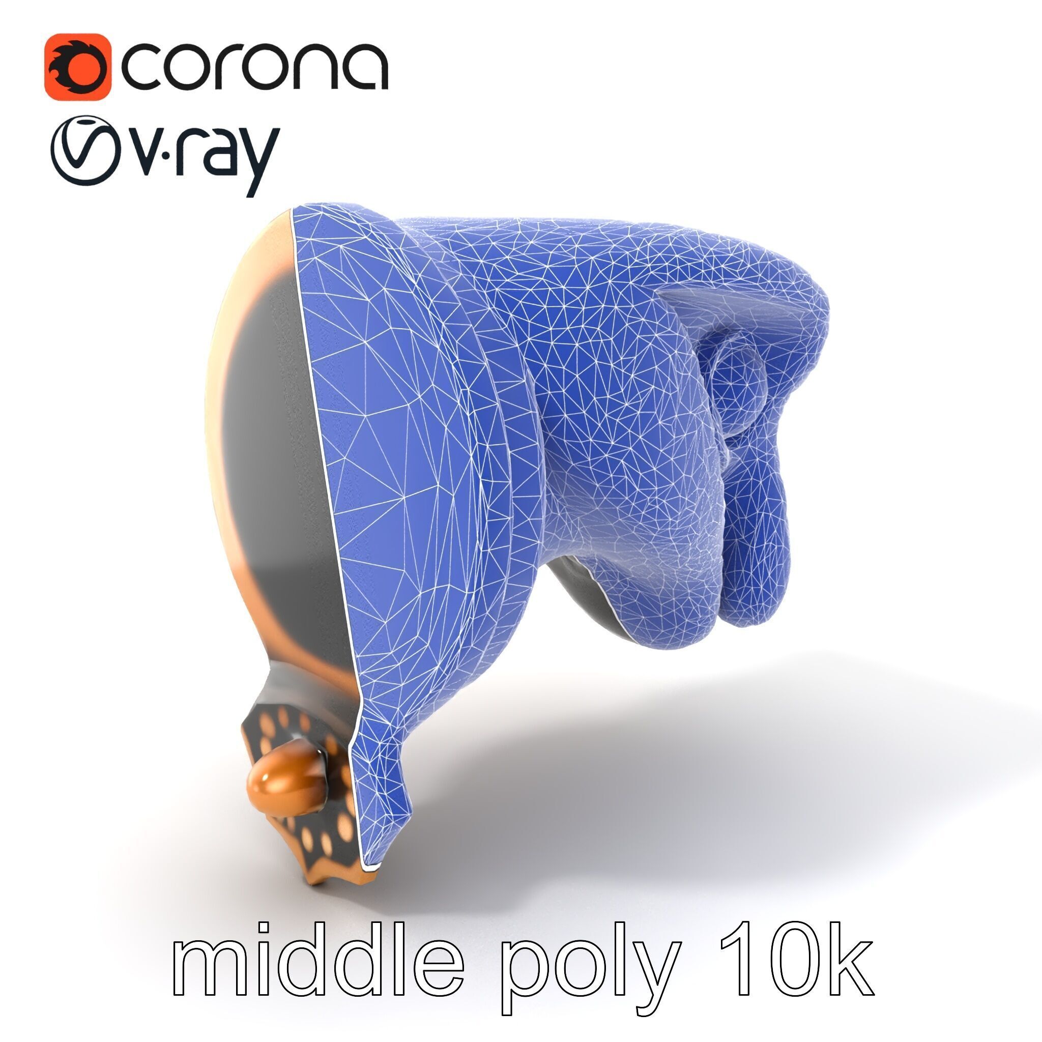 Serpent Bronze Door Handle model pack Low-poly 3D model_6