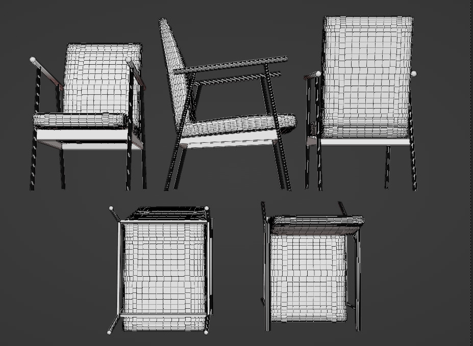 Set of 8 furniture 3D model_12