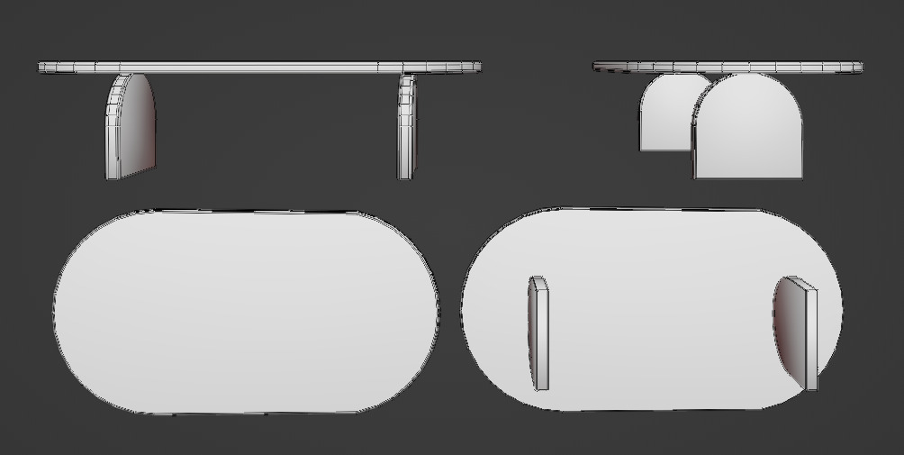 Set of 8 furniture 3D model_5