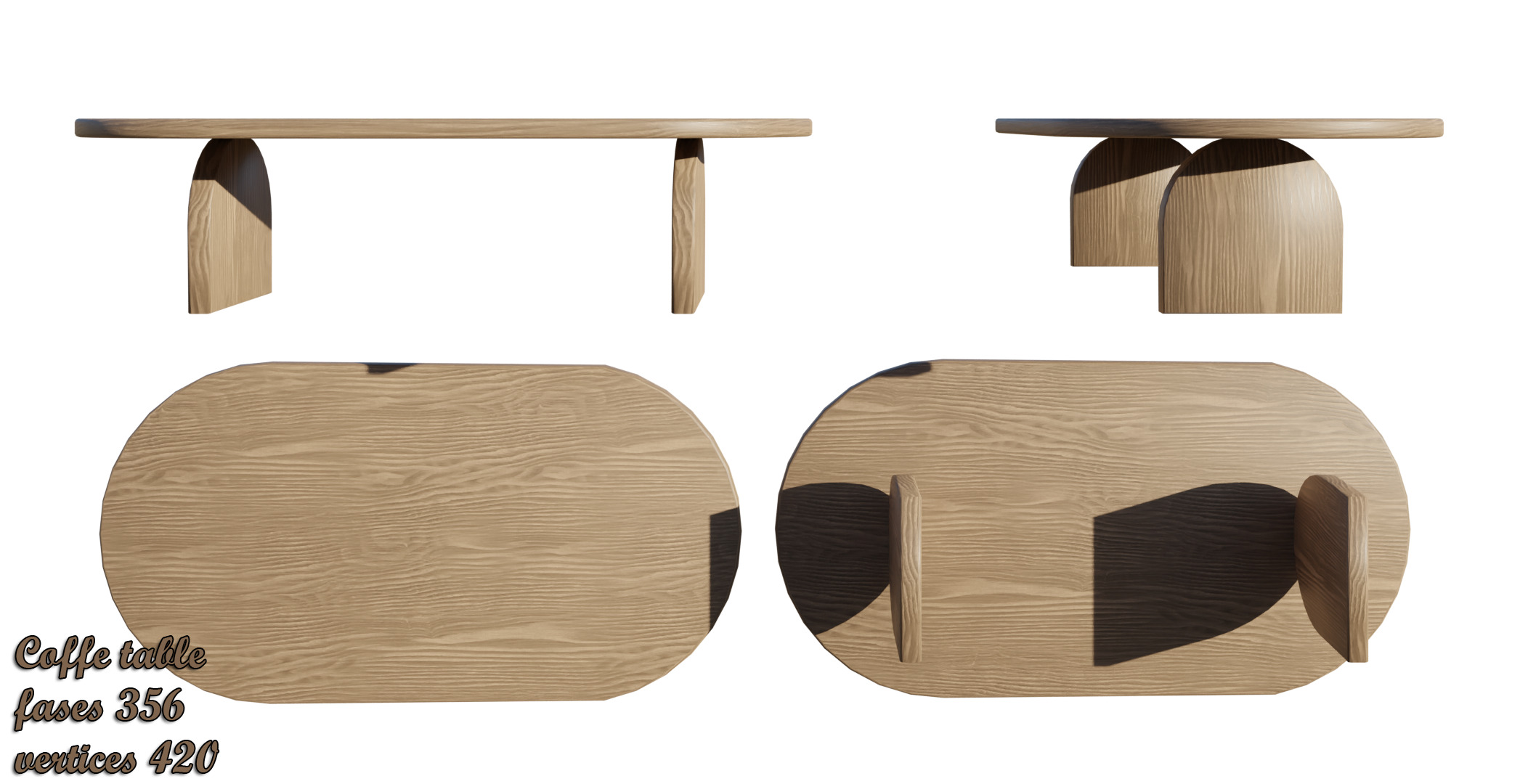 Set of 8 furniture 3D model_4