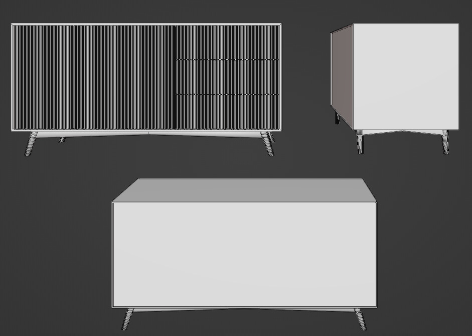 Set of 8 furniture 3D model_7
