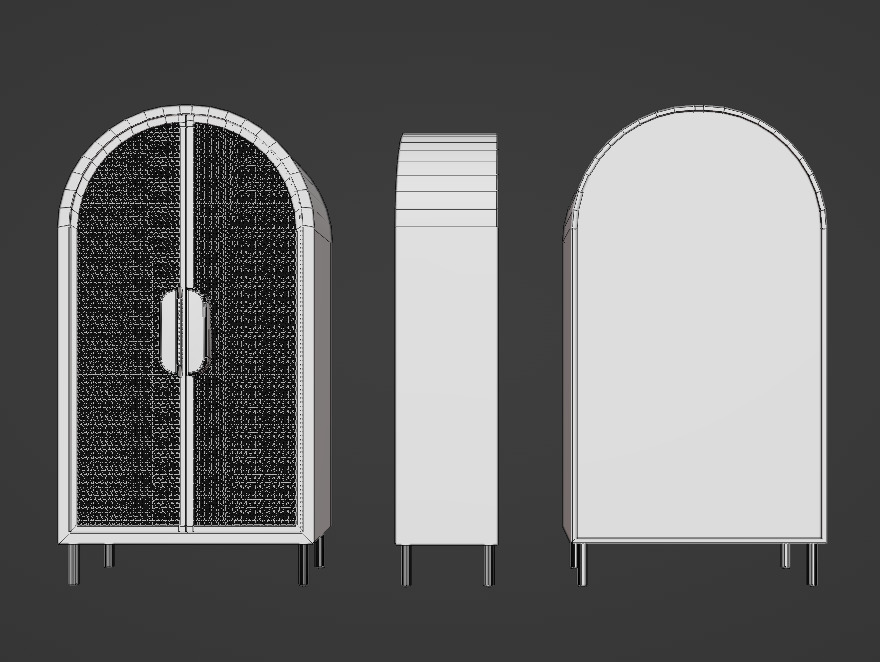 Set of 8 furniture 3D model_2