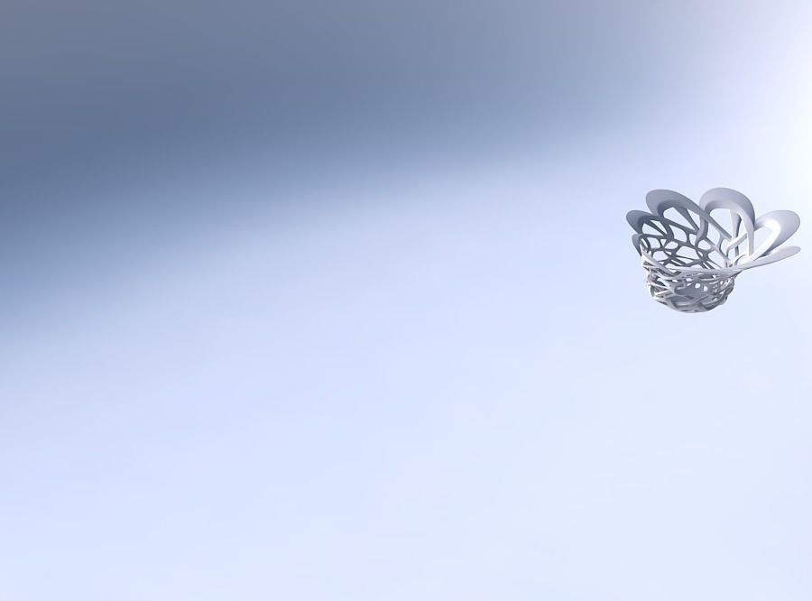 Bowl widening with interlacing sharp edged lattice eccentric 3D print model_3