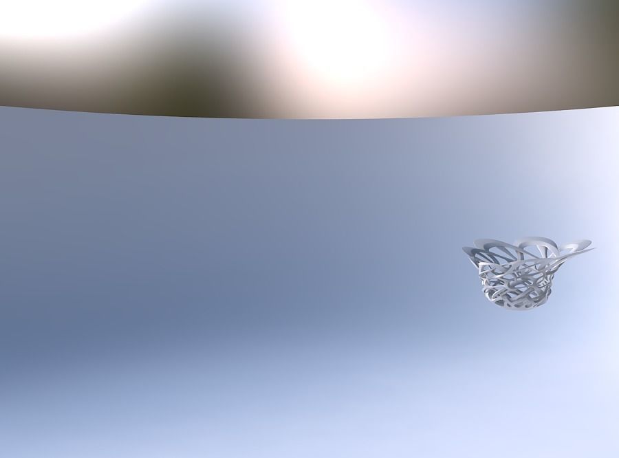 Bowl widening with interlacing sharp edged lattice eccentric 3D print model_4