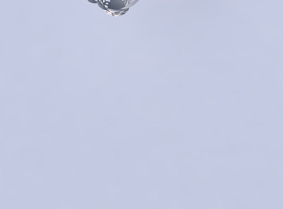 Bowl widening with interlacing sharp edged lattice eccentric 3D print model_2