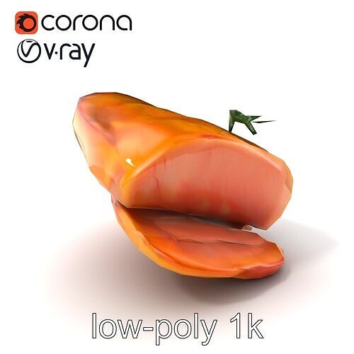 Gourmet Meat Platter with Garnishes model pack Low-poly 3D model 5