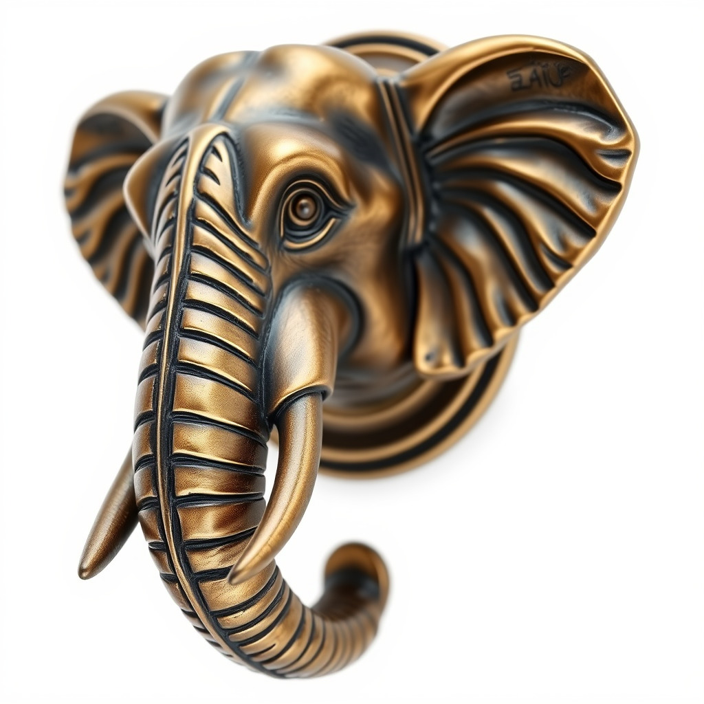 Elephant Head Door Handle Sculpture model pack Low-poly 3D model_4