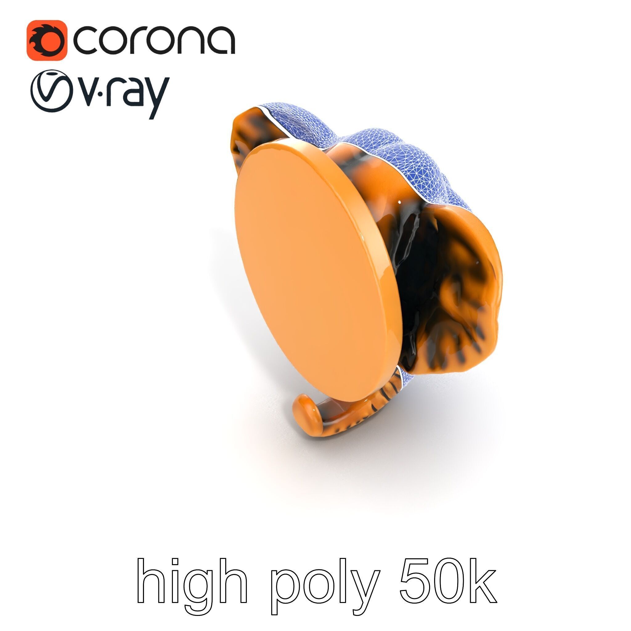 Elephant Head Door Handle Sculpture model pack Low-poly 3D model_29