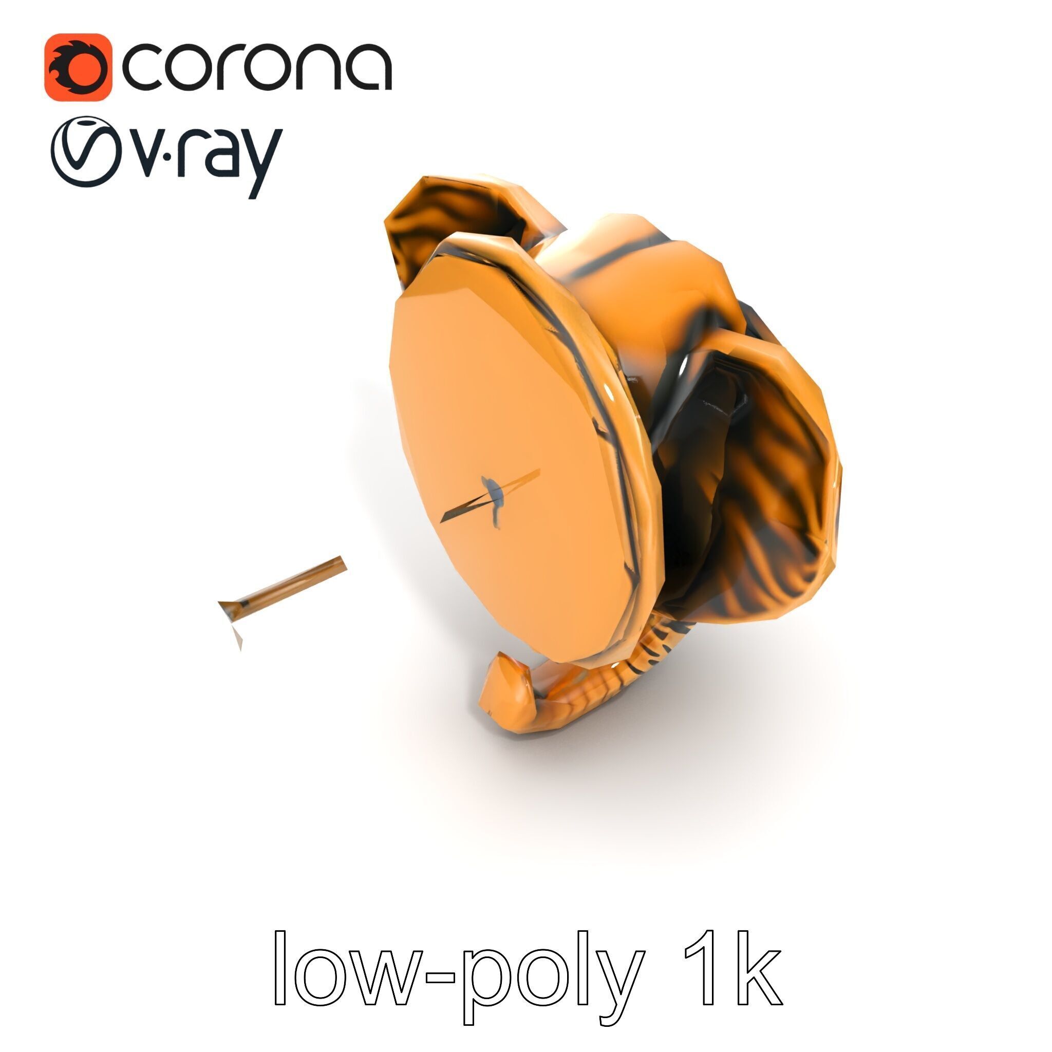 Elephant Head Door Handle Sculpture model pack Low-poly 3D model_14