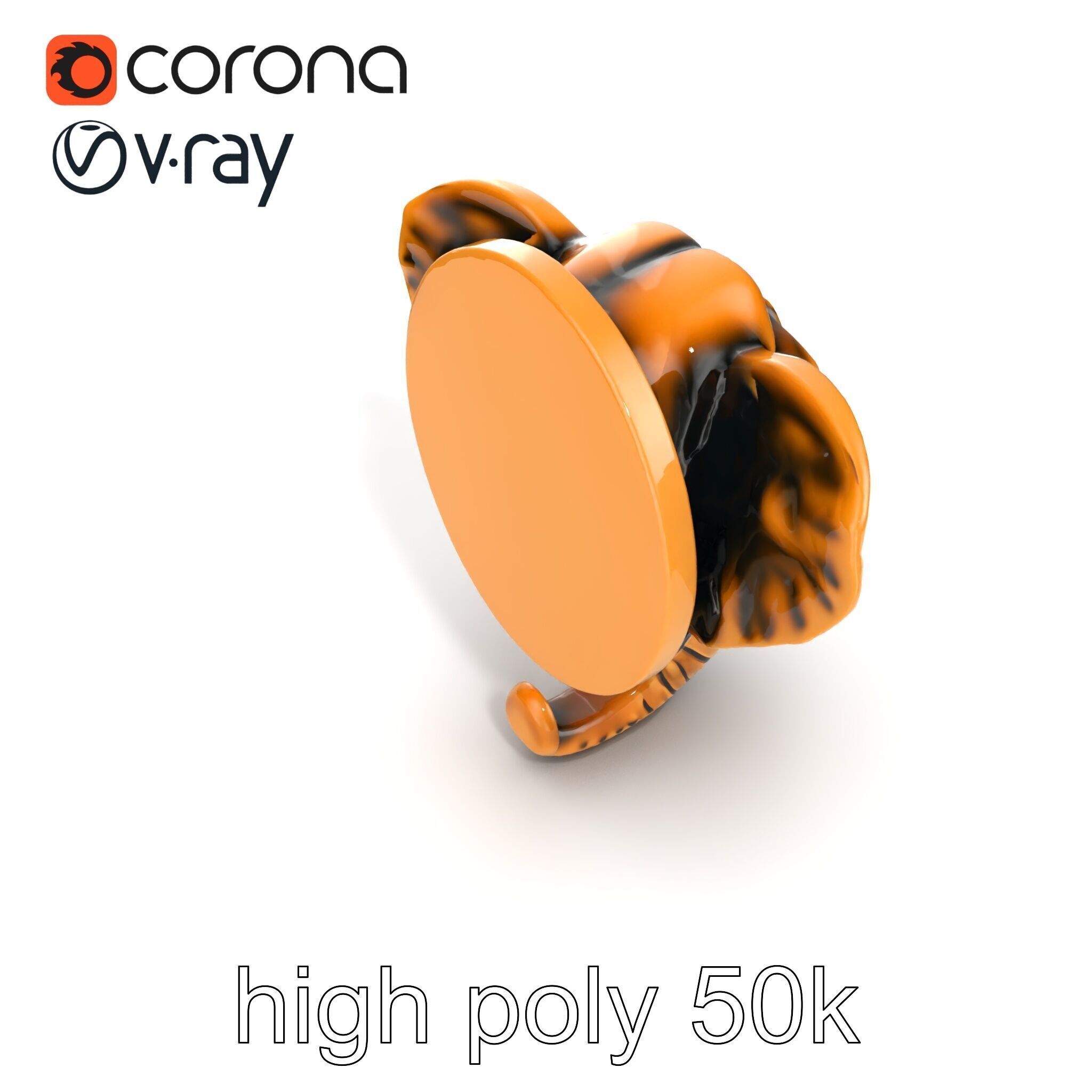 Elephant Head Door Handle Sculpture model pack Low-poly 3D model_15